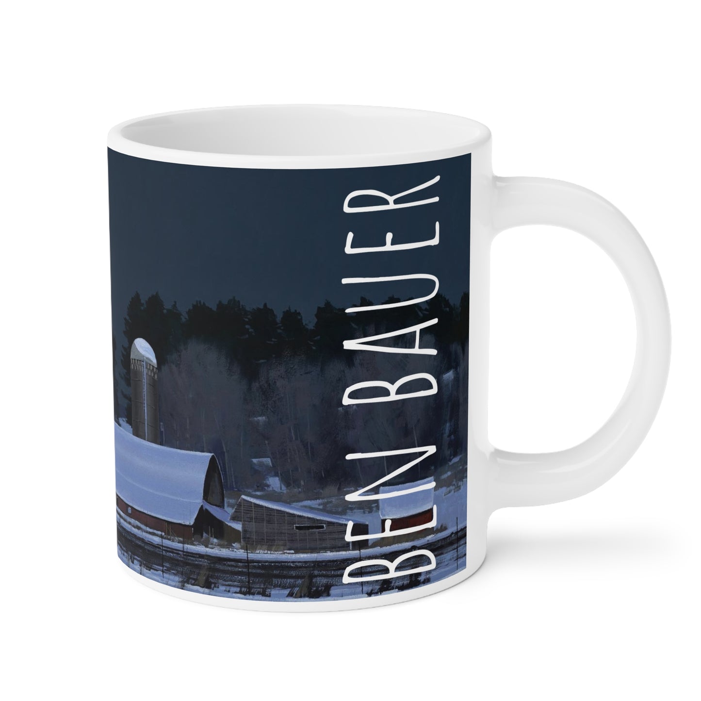 Ben Bauer: "Moonset, 7 Minutes to Sun Up" Ceramic Mug (11oz, 15oz, 20oz)