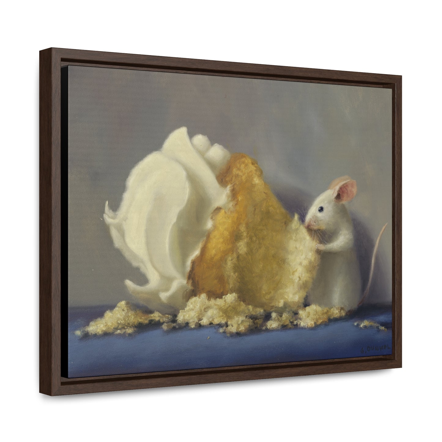 Stuart Dunkel: "Naughty Mouse" - Framed Canvas Reproduction