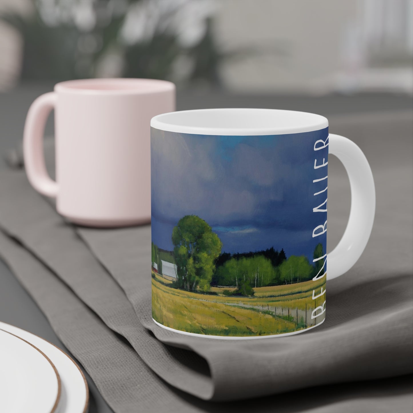 Ben Bauer: "September Fields, Lowry MN" Ceramic Mug (11oz, 15oz, 20oz)