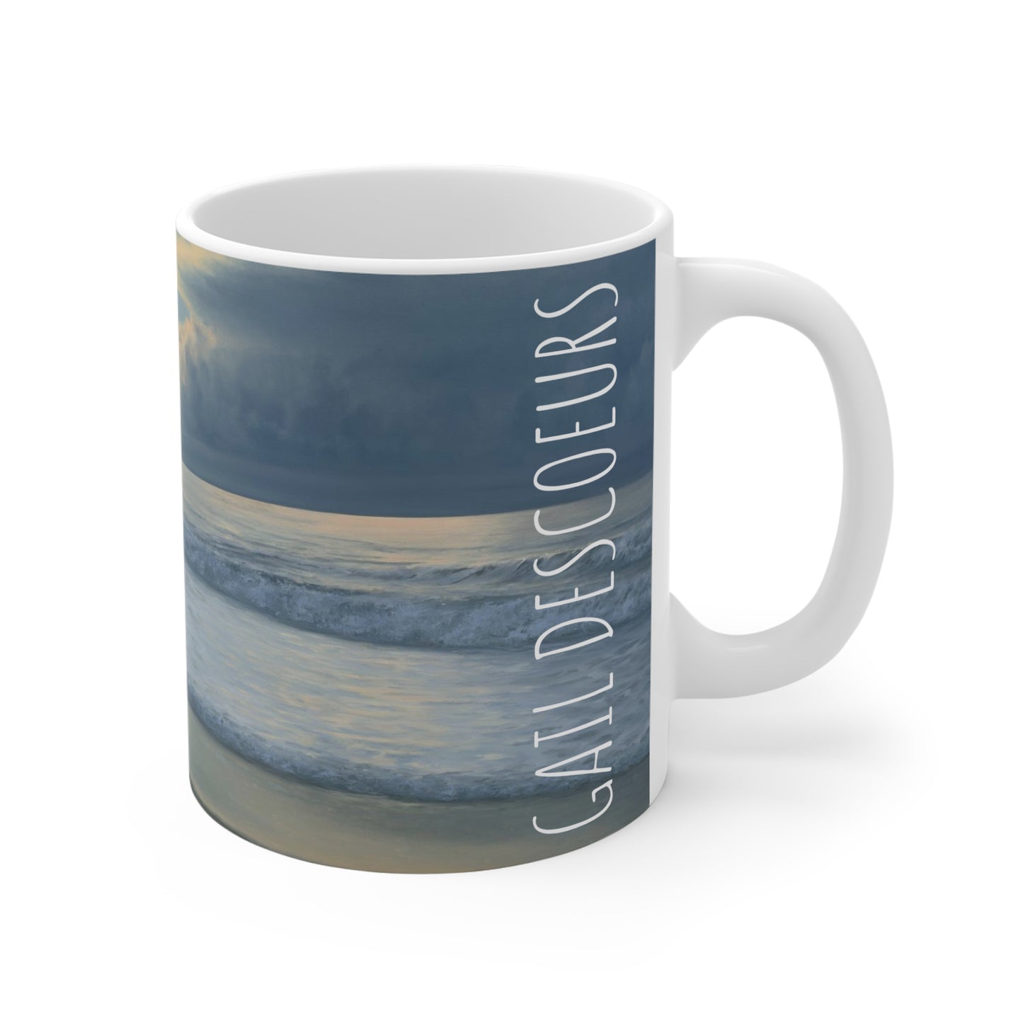 Gail Descoeurs: "The Sea and the Sandpiper" Ceramic Mug (11oz\15oz\20oz)