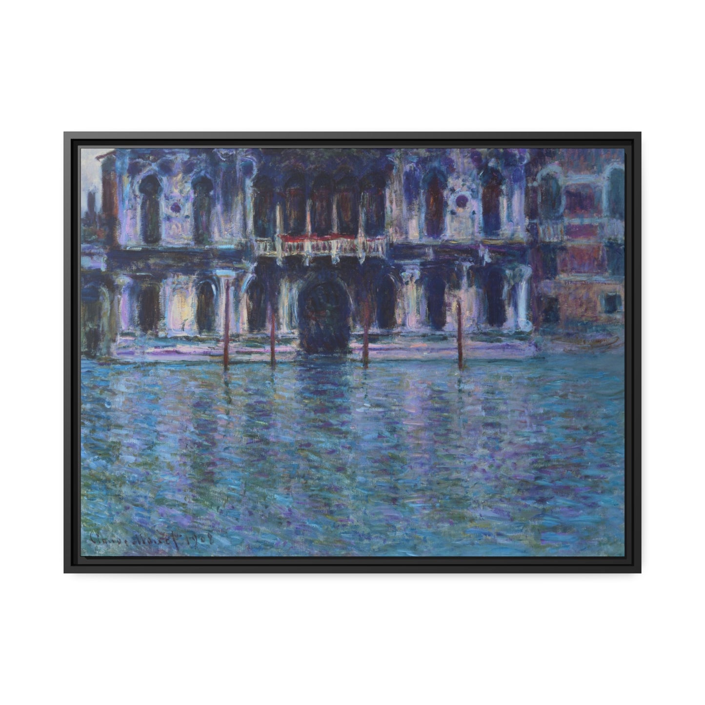 Claude Monet: "Le Palais Contarini" - Framed Canvas Reproduction