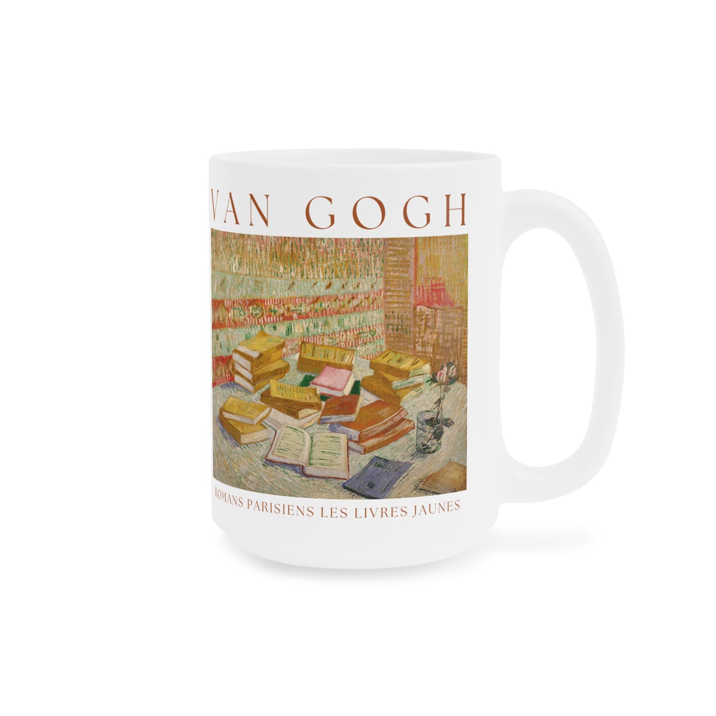 Vincent Van Gogh: "Romans Parisiens Les Livres Jaunes" Ceramic Mug (11oz\15oz\20oz)