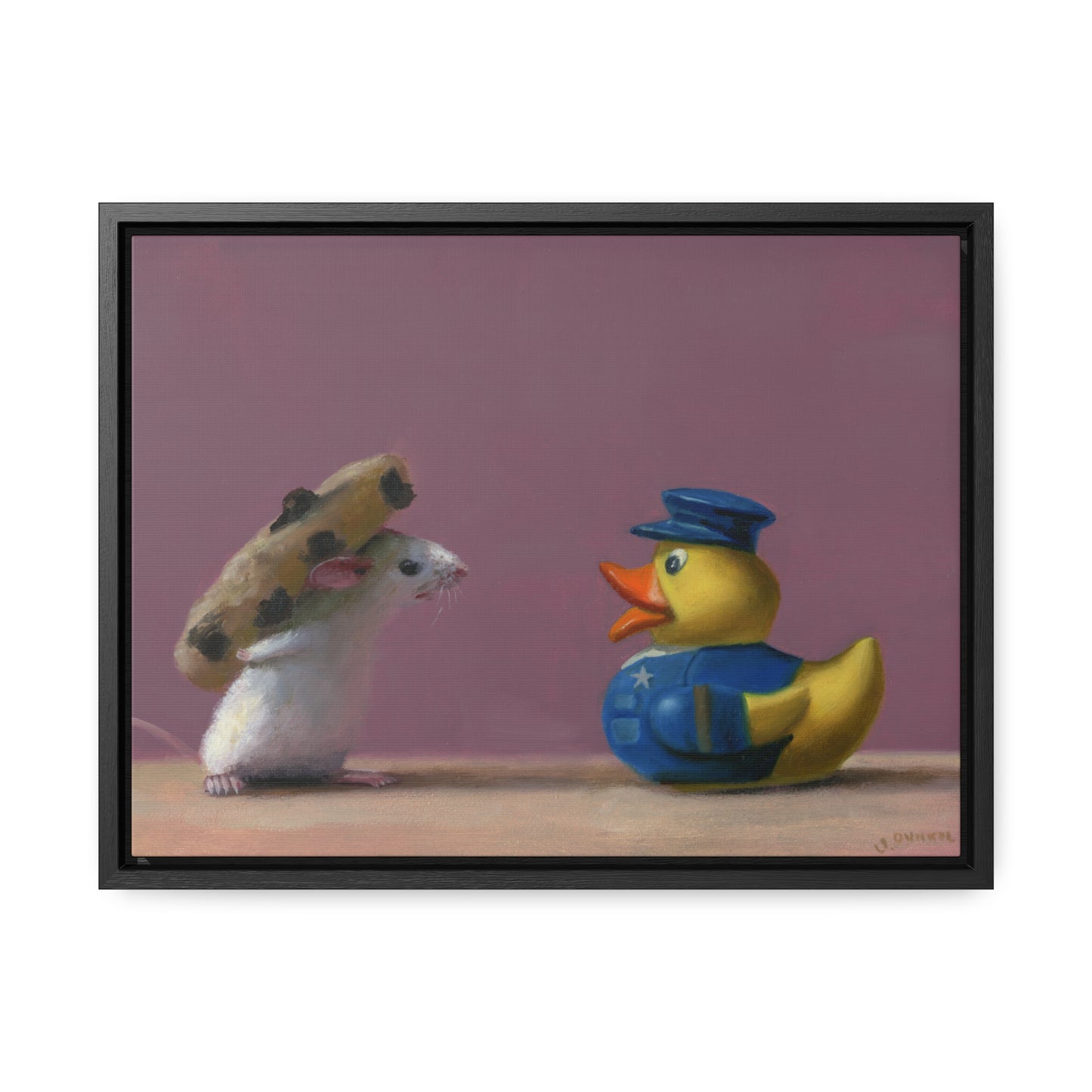 Stuart Dunkel: "Receipt Please" - Framed Canvas Reproduction