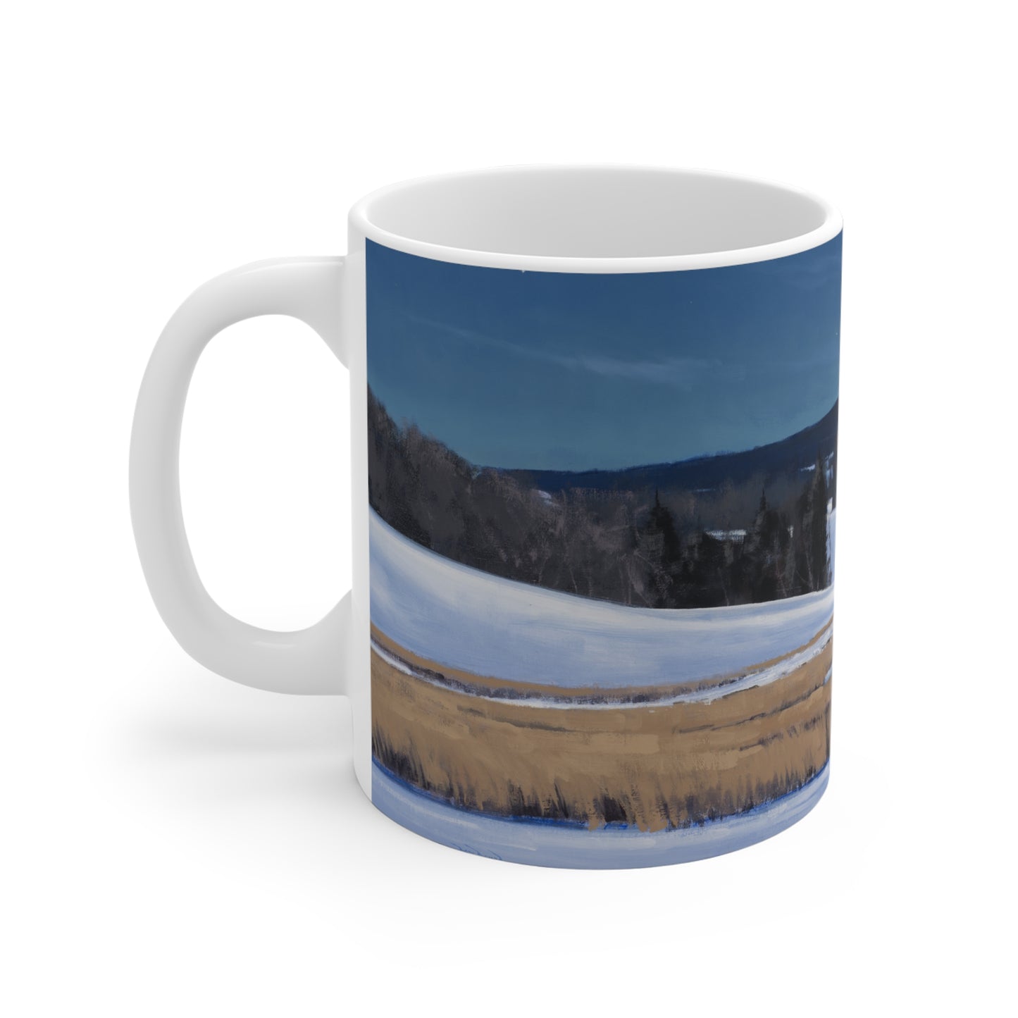 Ben Bauer: "Mondovi Farm by Moonlight" Ceramic Mug (11oz, 15oz, 20oz)