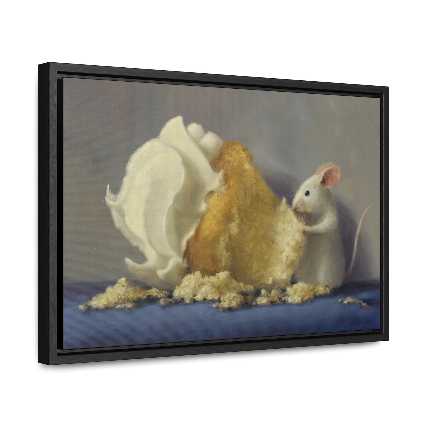 Stuart Dunkel: "Naughty Mouse" - Framed Canvas Reproduction