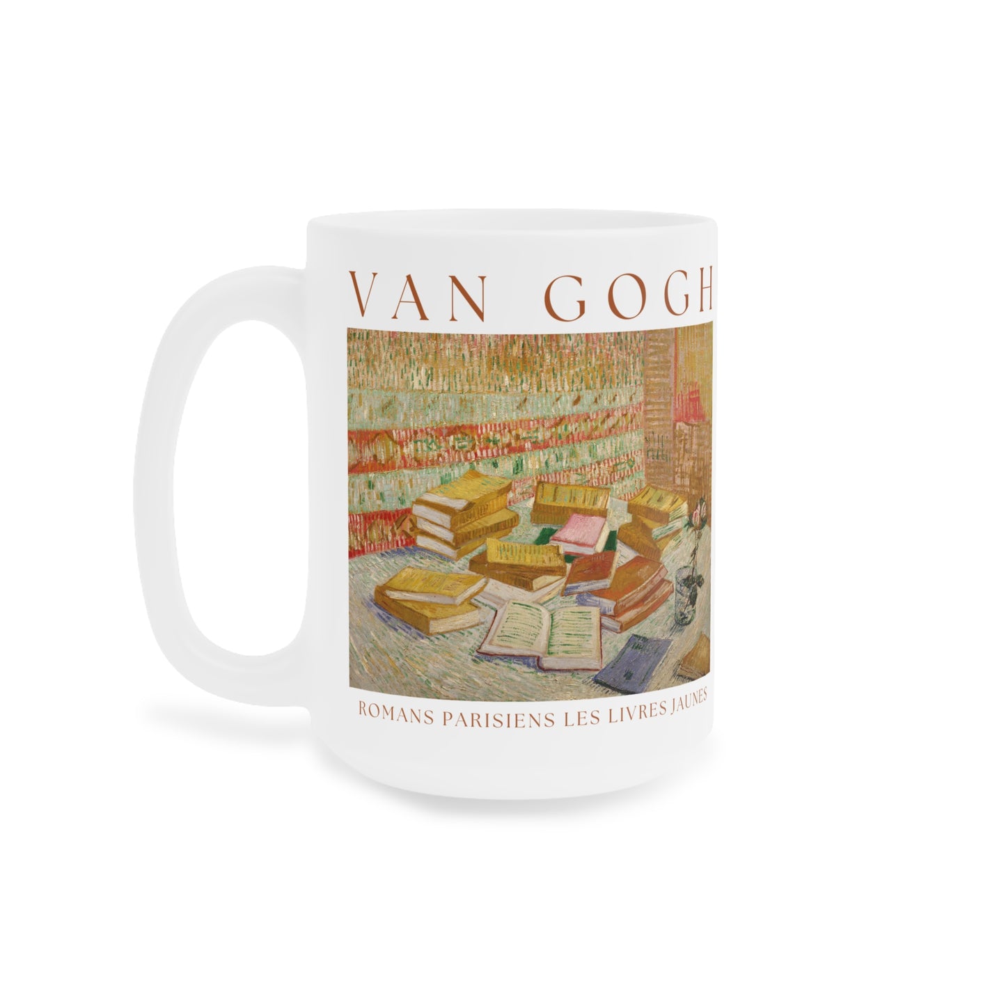 Vincent Van Gogh: "Romans Parisiens Les Livres Jaunes" Ceramic Mug (11oz\15oz\20oz)