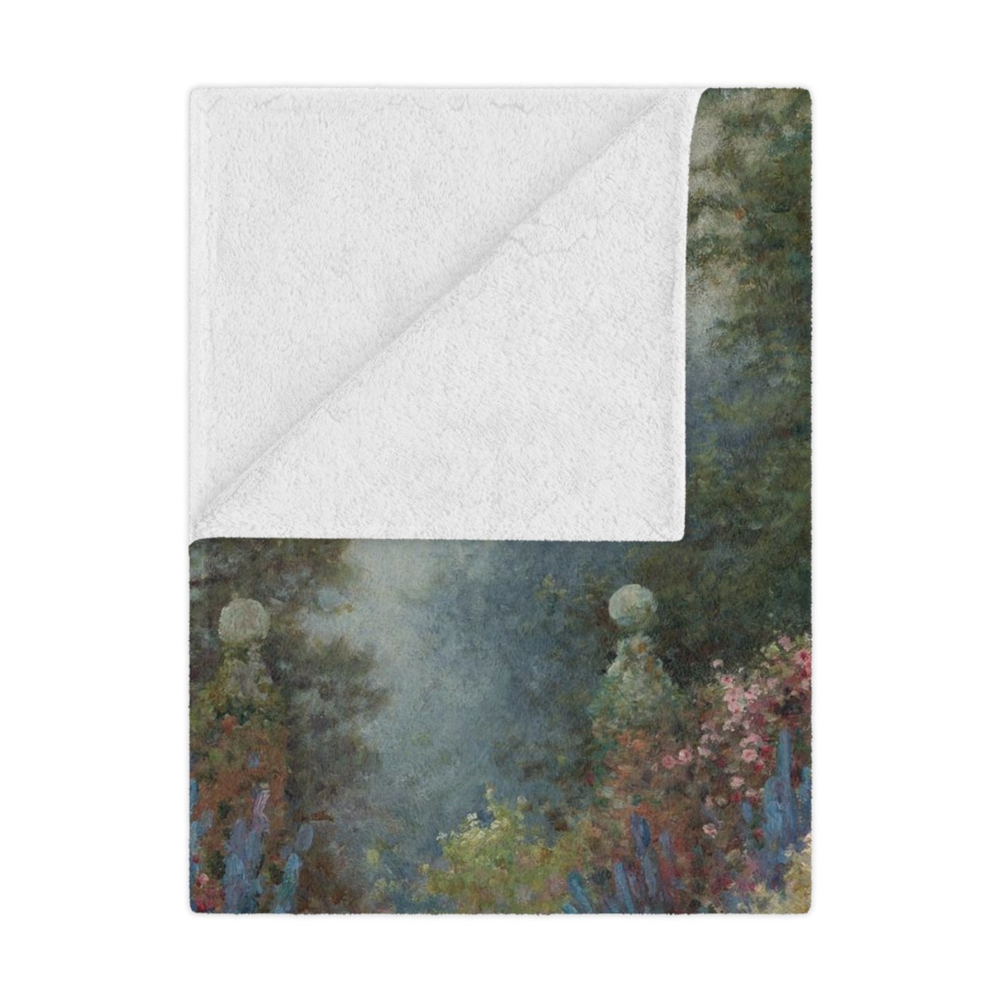 Alfred de Breanski, Jr.: "The Herbaceous Border" - Microfiber Blanket