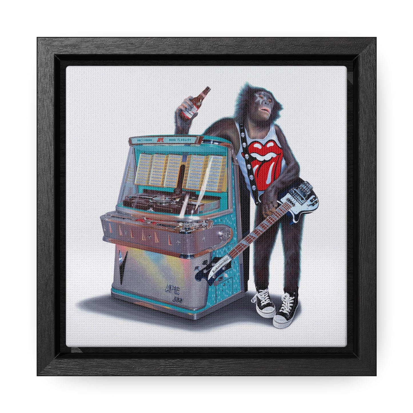 Tony South: "Jukebox Hero" - Framed Canvas Reproduction