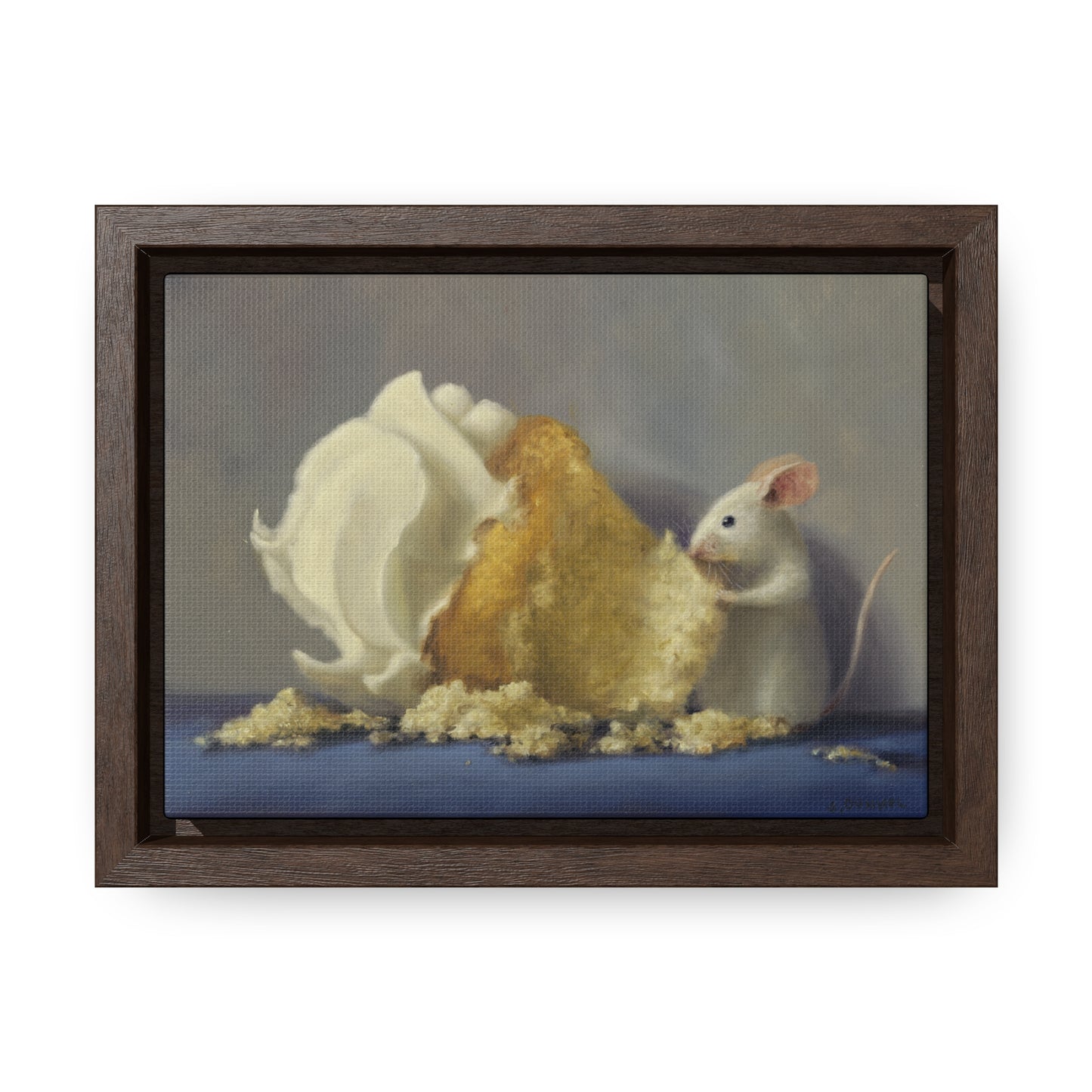 Stuart Dunkel: "Naughty Mouse" - Framed Canvas Reproduction