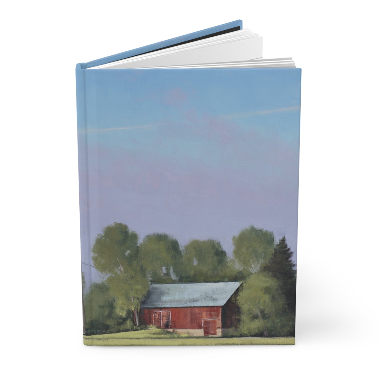 Ben Bauer: "Early Morning Fog Burn, Lake Elmo Farm" - Hardcover Journal Matte