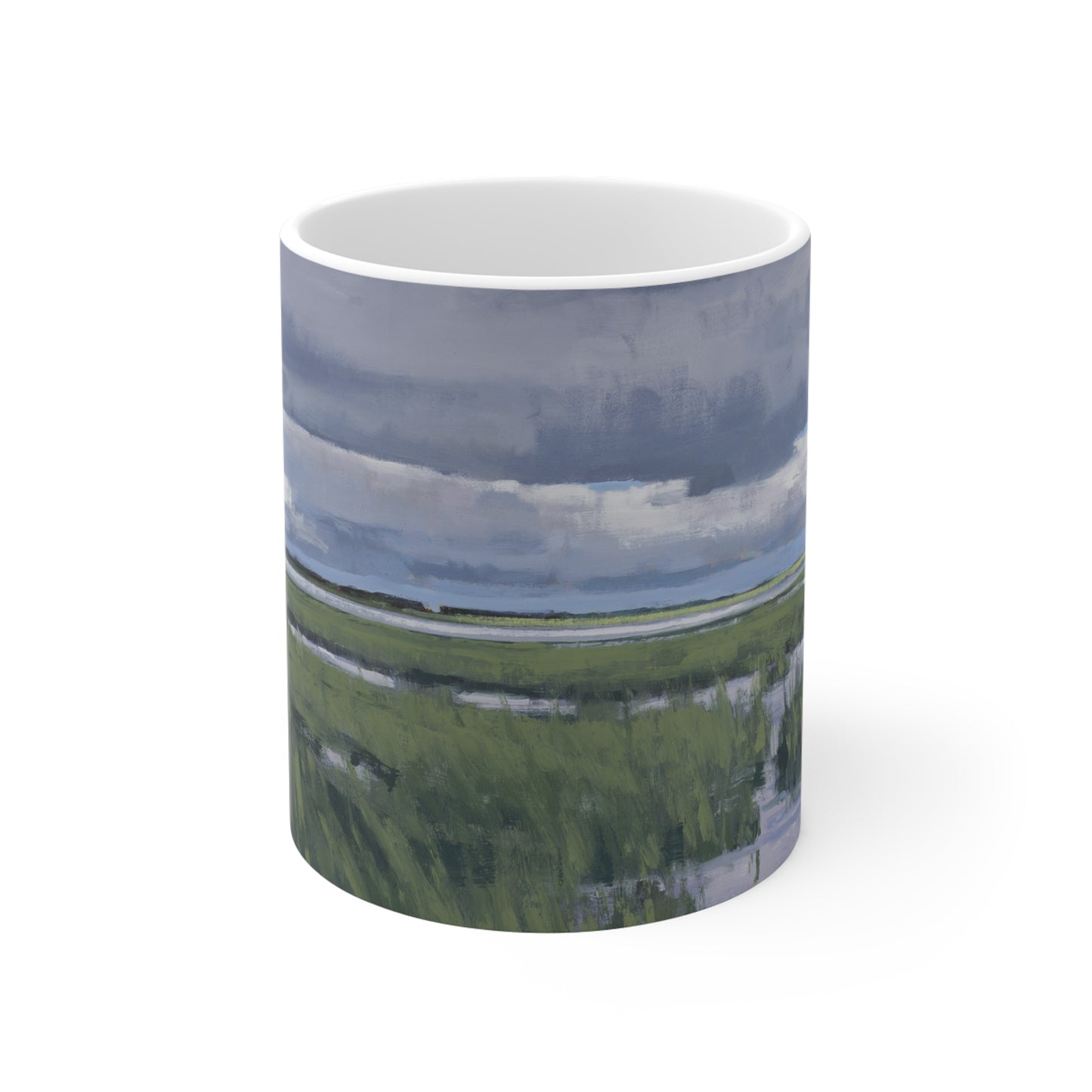 Ben Bauer: "May Storm over Glacial Lake" Ceramic Mug (11oz, 15oz, 20oz)