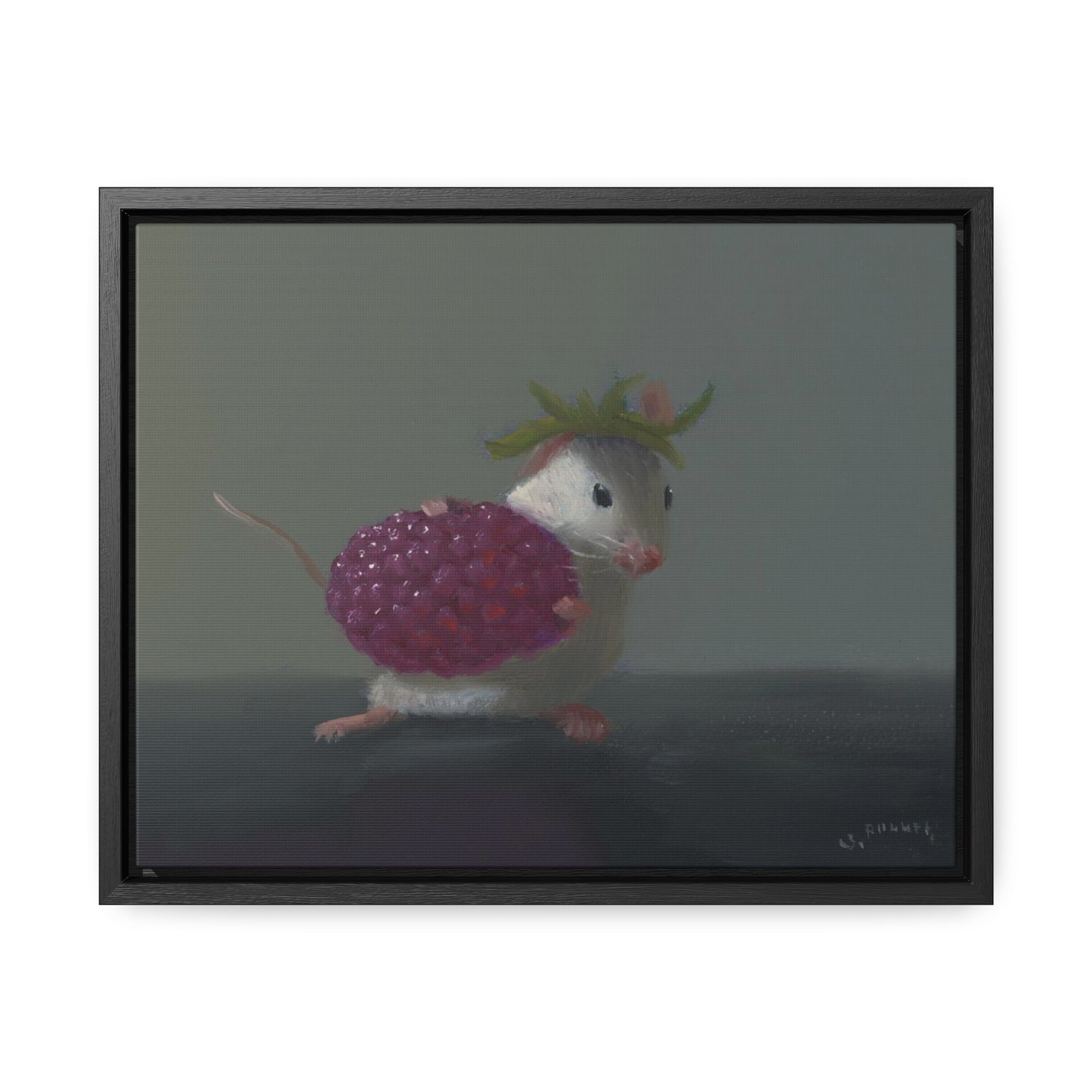 Stuart Dunkel: "Raspberry Snack" - Framed Canvas Reproduction