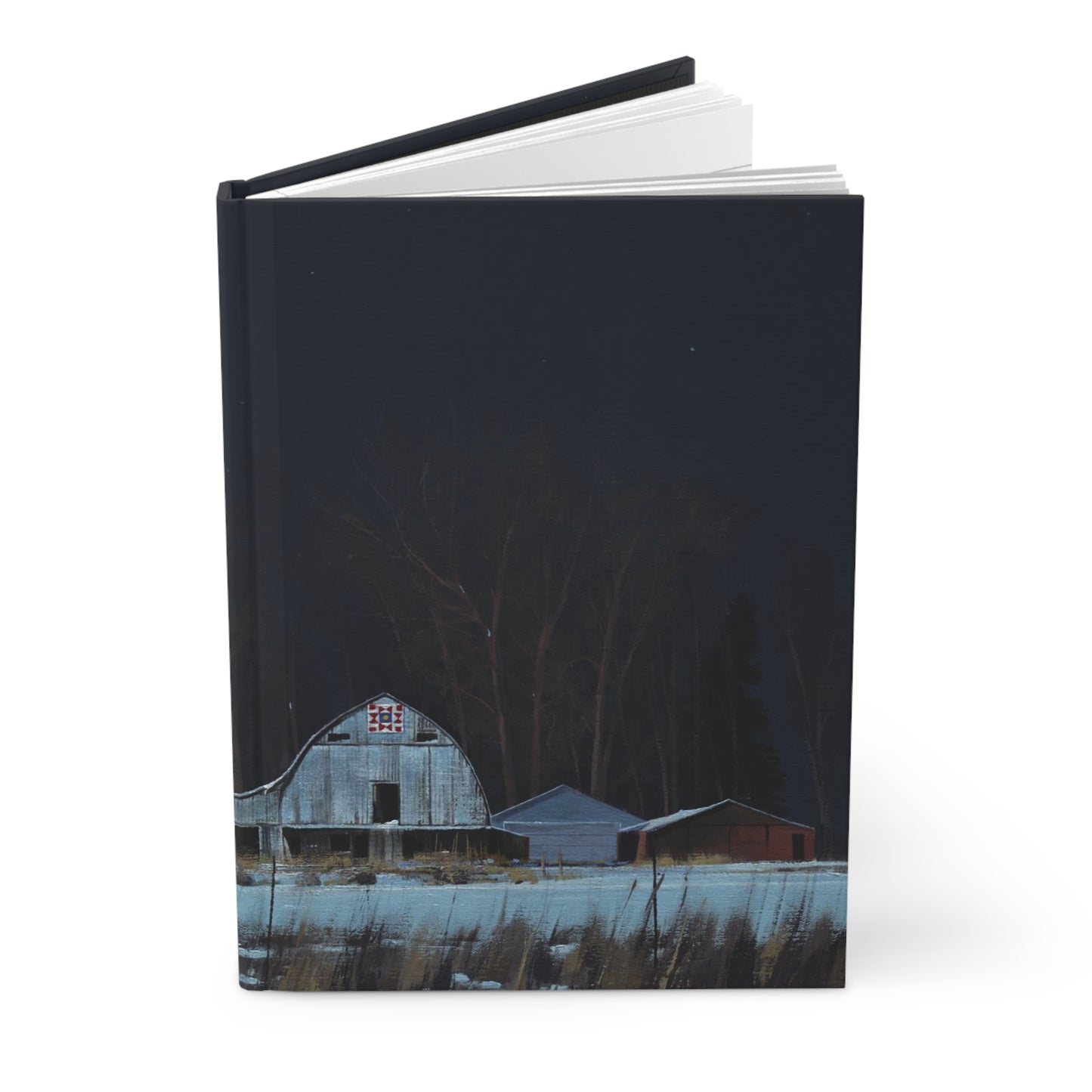 Ben Bauer: "Quilt Trail Pattern by Moonlight" - Hardcover Journal Matte