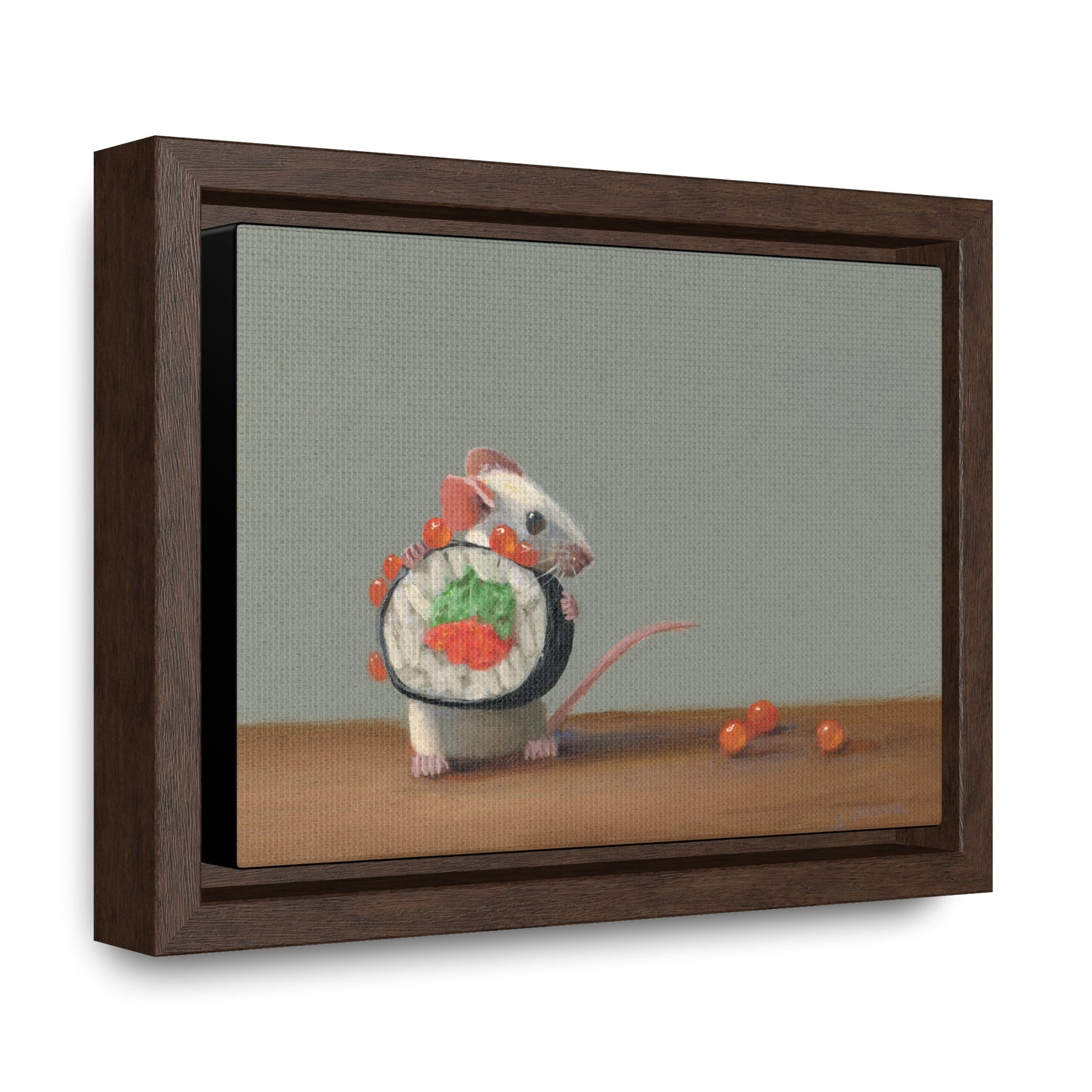 Stuart Dunkel: "Sushi Escape" - Framed Canvas Reproduction