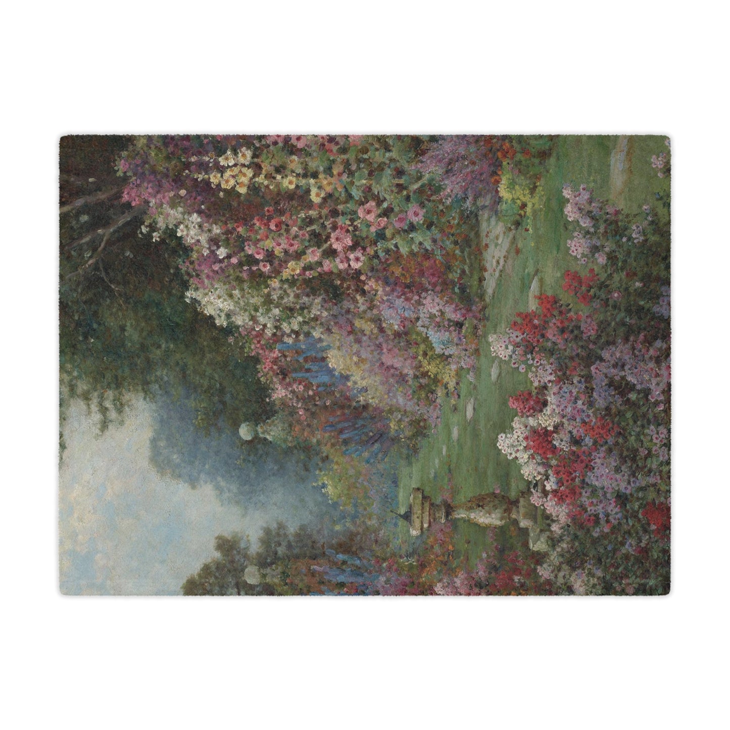 Alfred de Breanski, Jr.: "The Herbaceous Border" - Microfiber Blanket