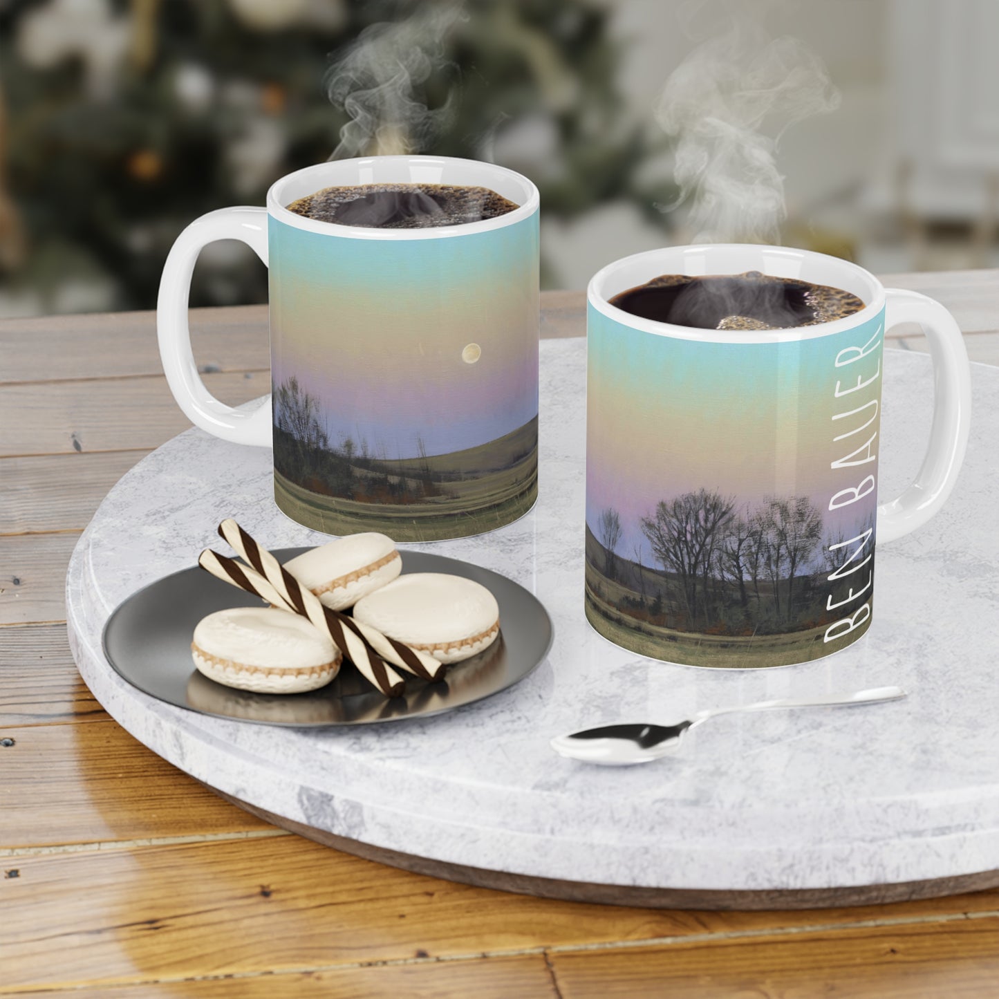 Ben Bauer: "Minnesota Glacial Lakes Area at Dusk" Ceramic Mug (11oz, 15oz, 20oz)