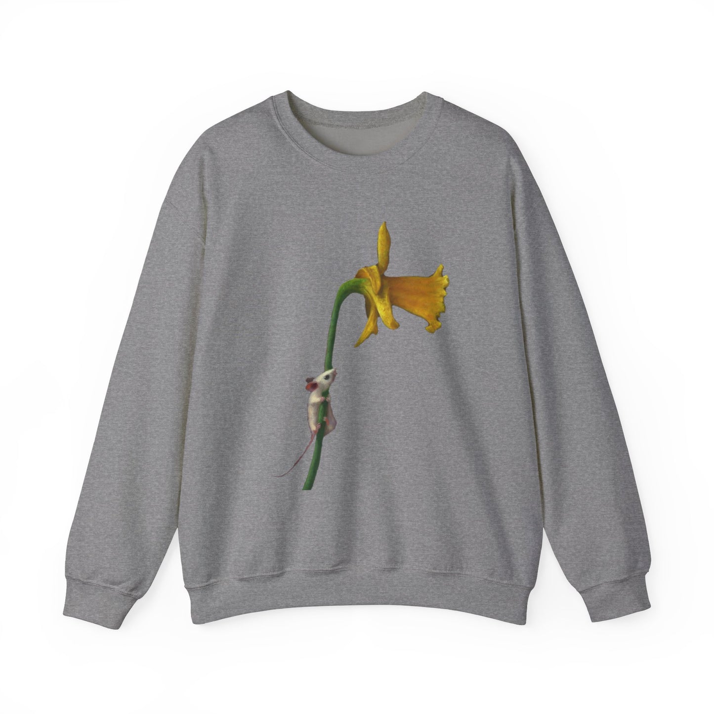 Stuart Dunkel: "Curious  Yellow" Crewneck Sweatshirt