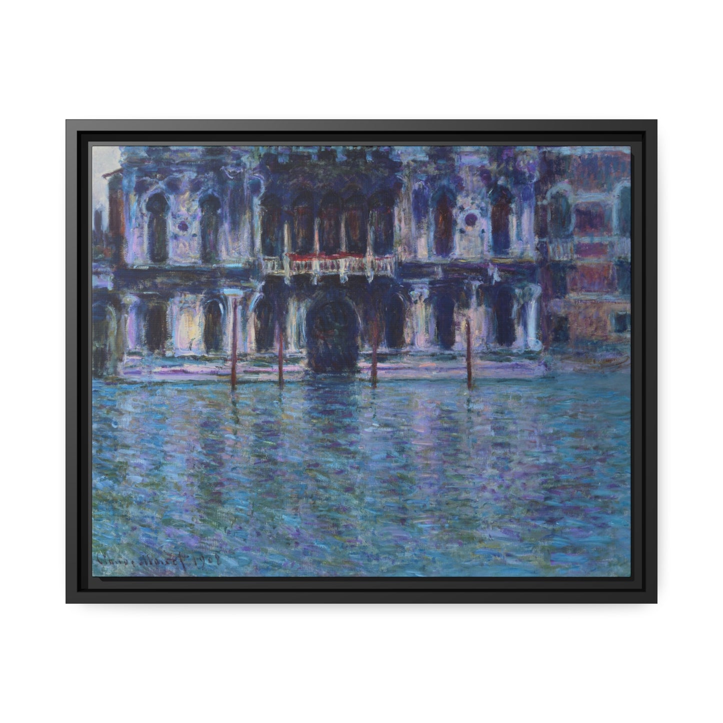Claude Monet: "Le Palais Contarini" - Framed Canvas Reproduction