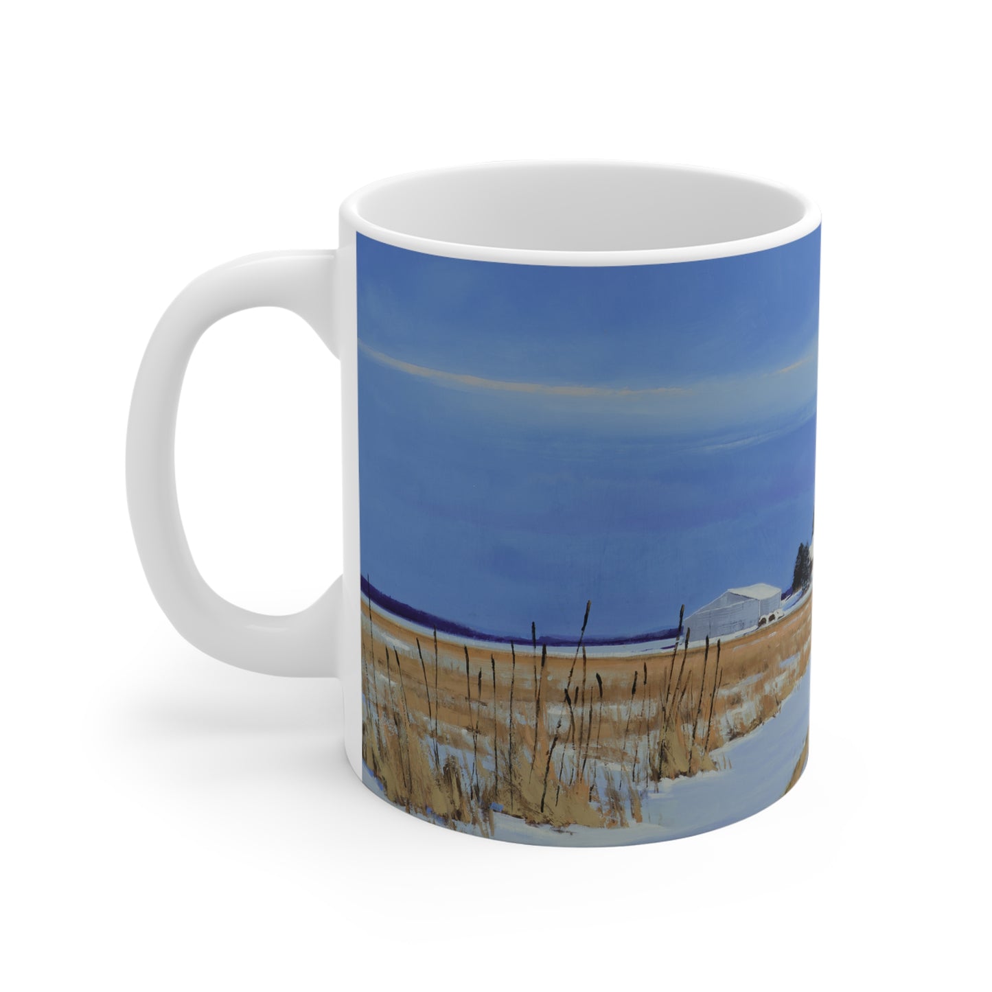 Ben Bauer: "County Road 4 Farmstead" Ceramic Mug (11oz, 15oz, 20oz)