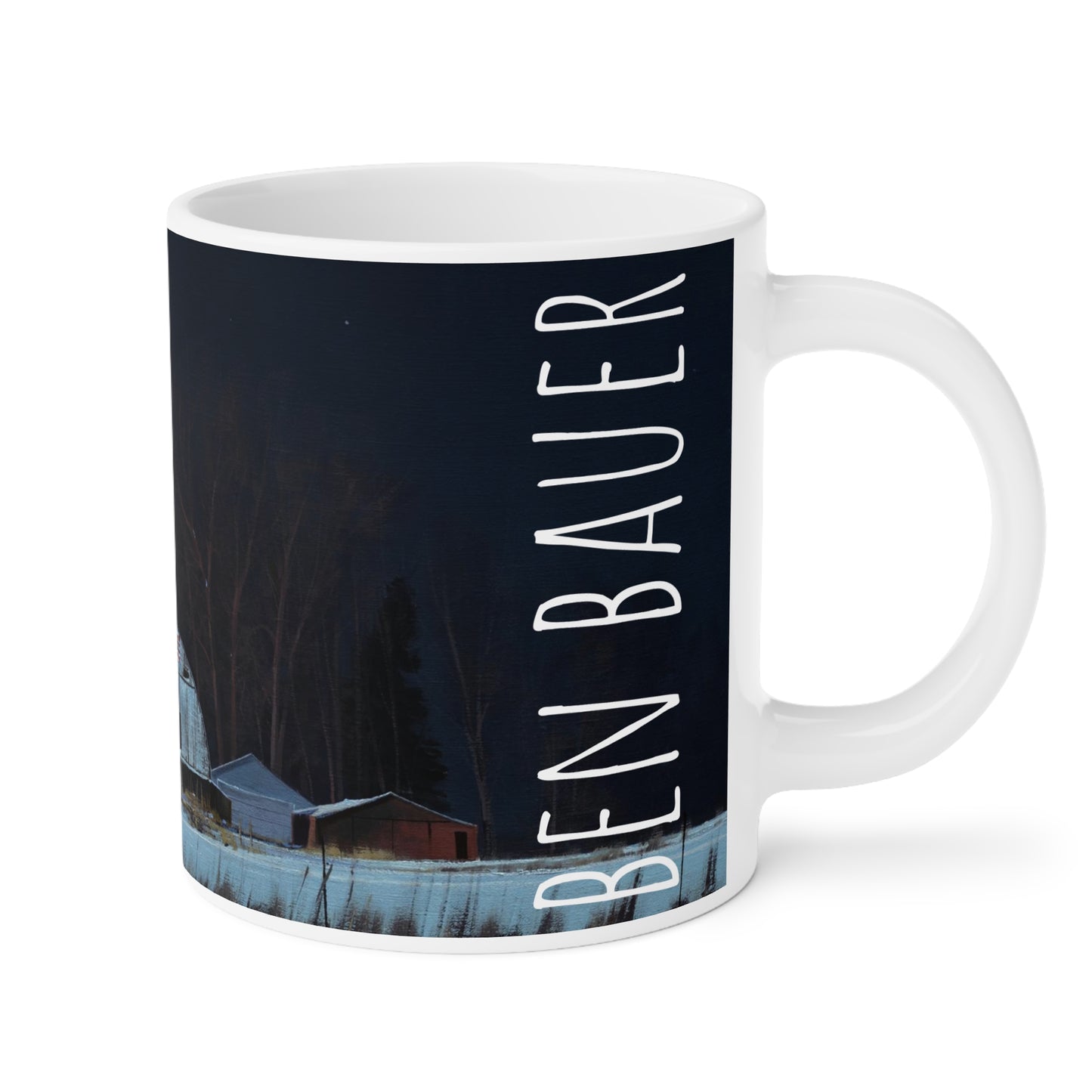 Ben Bauer: "Quiet Trail Pattern by Moonlight" Ceramic Mug (11oz, 15oz, 20oz)