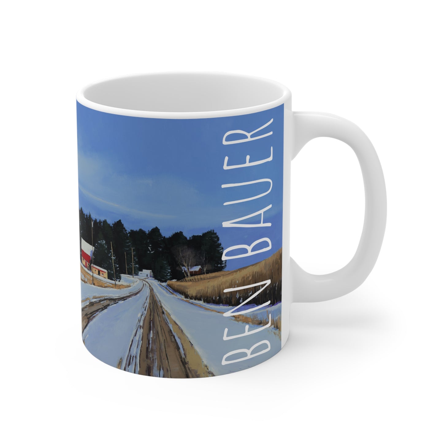 Ben Bauer: "County Road 4 Farmstead" Ceramic Mug (11oz, 15oz, 20oz)