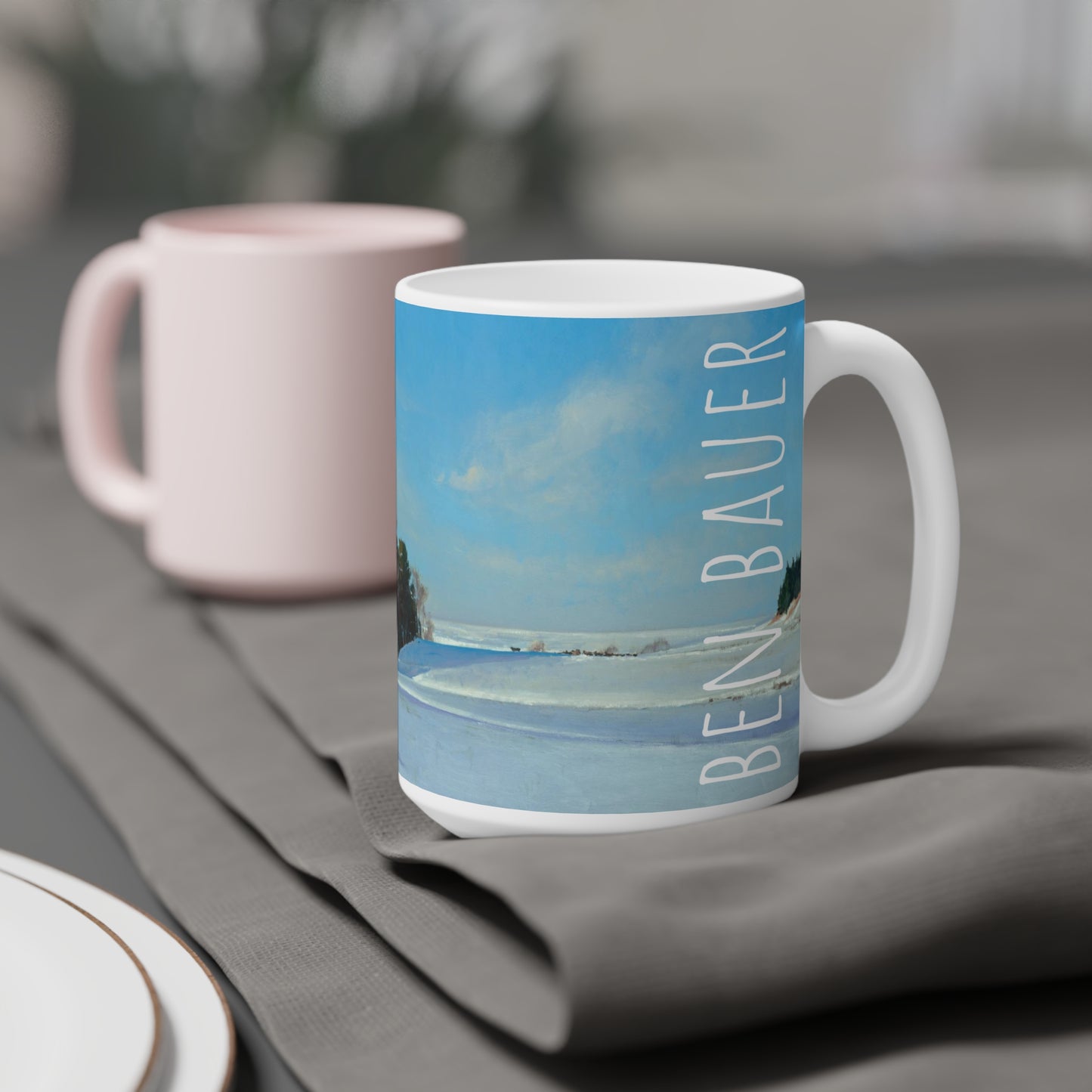 Ben Bauer: "Winter Hills of Somerset" Ceramic Mug (11oz, 15oz, 20oz)