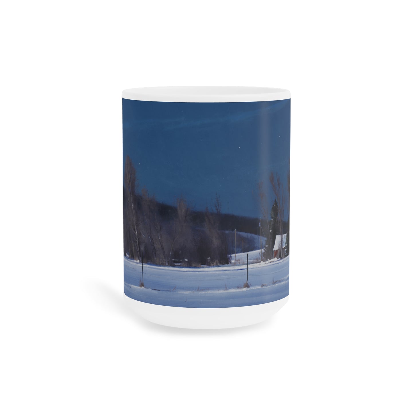 Ben Bauer: "Buffalo County, WI, Night Lights" Ceramic Mug (11oz, 15oz, 20oz)