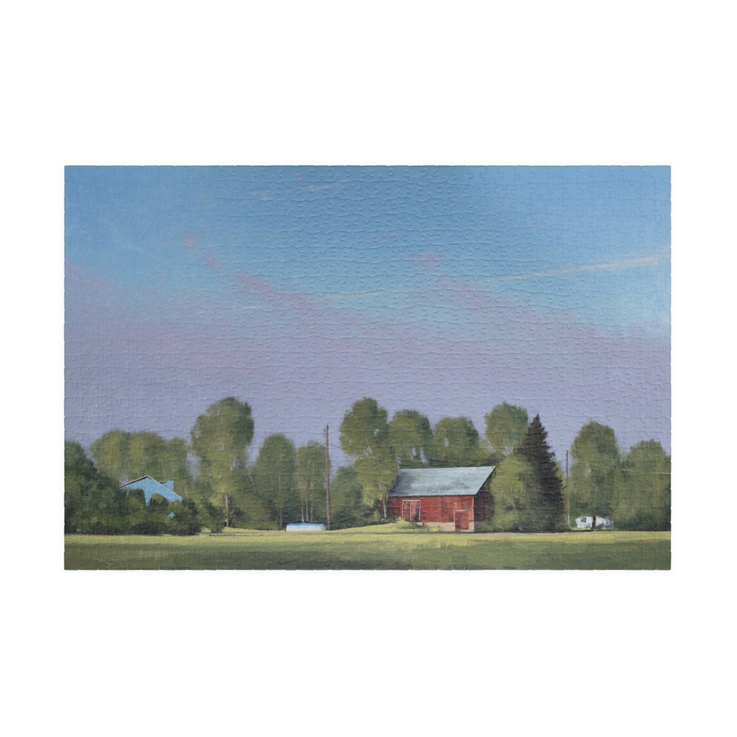 Ben Bauer: "Early Morning Fog Burn, Lake Elmo Farm" Puzzle (500 & 1014 piece)