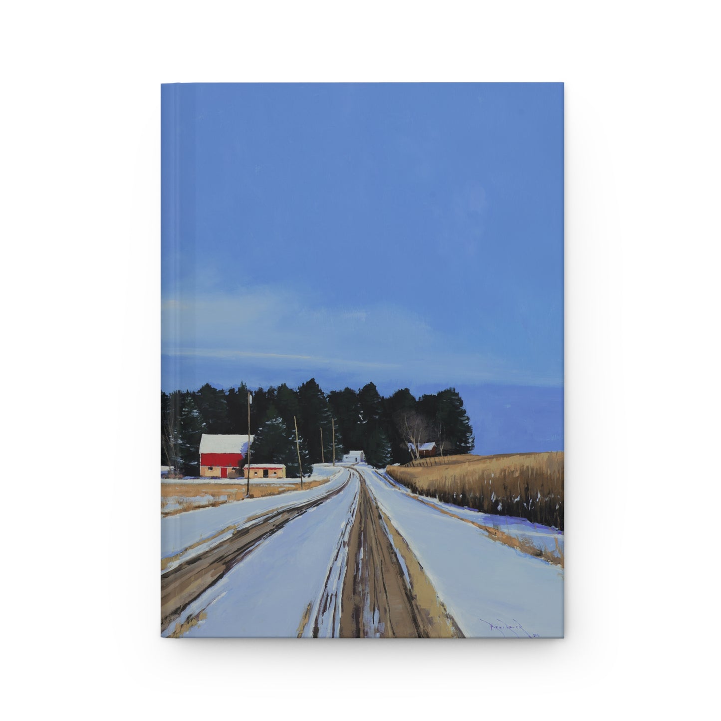 Ben Bauer: "County Road 4 Farmstead" - Hardcover Journal Matte