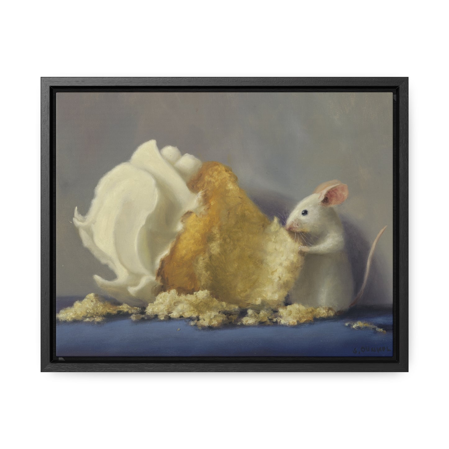 Stuart Dunkel: "Naughty Mouse" - Framed Canvas Reproduction
