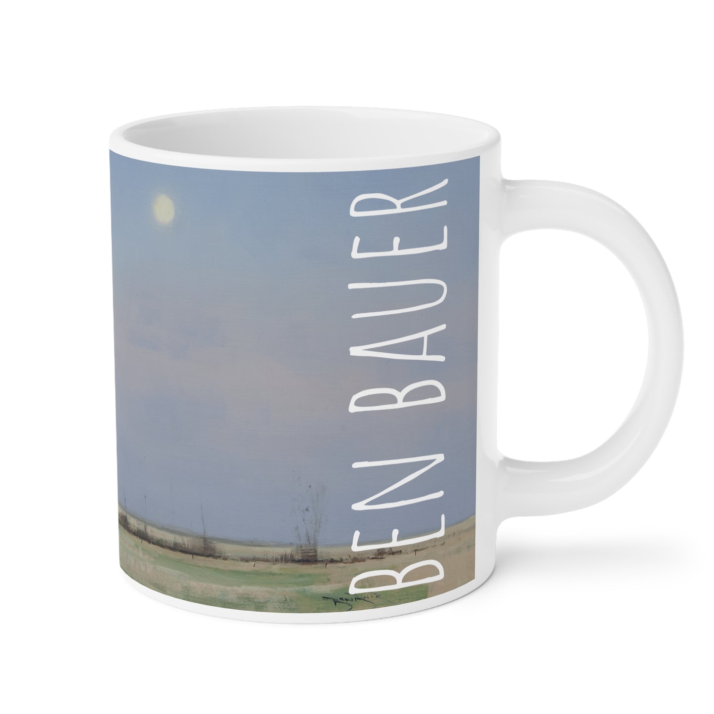 Ben Bauer: "Spring Moonrise in South Dakota" Ceramic Mug (11oz, 15oz, 20oz)