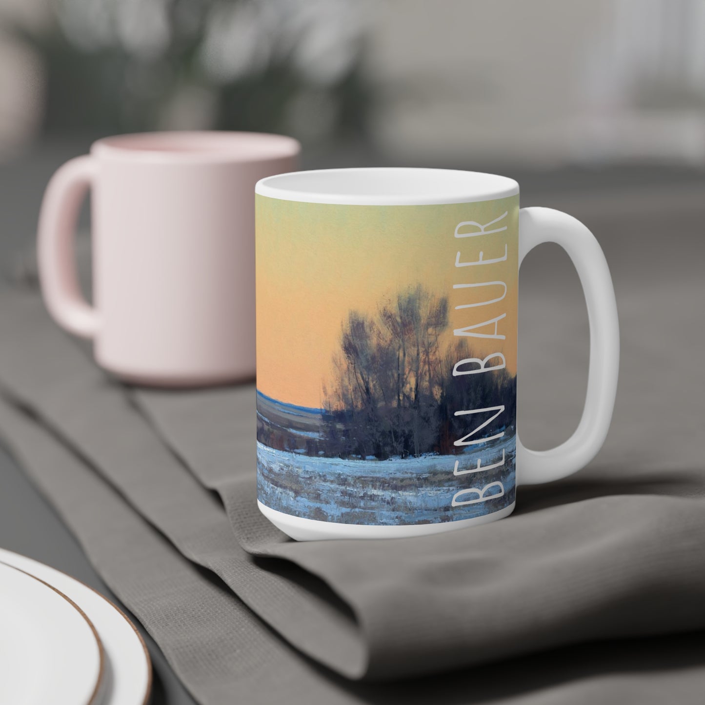 Ben Bauer: "Late Afternoon in March, Lowry, MN" Ceramic Mug (11oz, 15oz, 20oz)