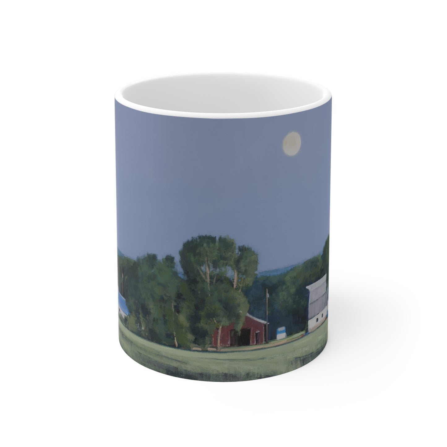 Ben Bauer: "Lowry Farm Moonrise" Ceramic Mug (11oz, 15oz, 20oz)