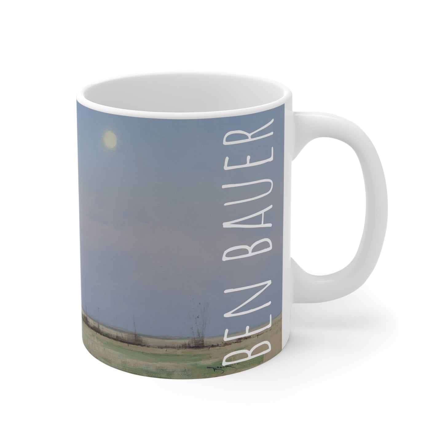 Ben Bauer: "Spring Moonrise in South Dakota" Ceramic Mug (11oz, 15oz, 20oz)