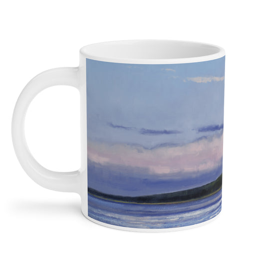 Ben Bauer: "Bonfire Time, Baileys Harbor Door County" Ceramic Mug (11oz, 15oz, 20oz)