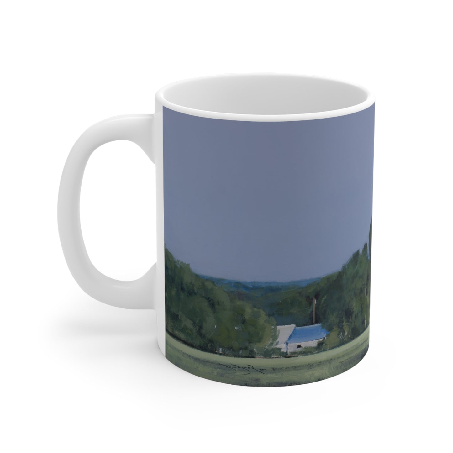 Ben Bauer: "Lowry Farm Moonrise" Ceramic Mug (11oz, 15oz, 20oz)