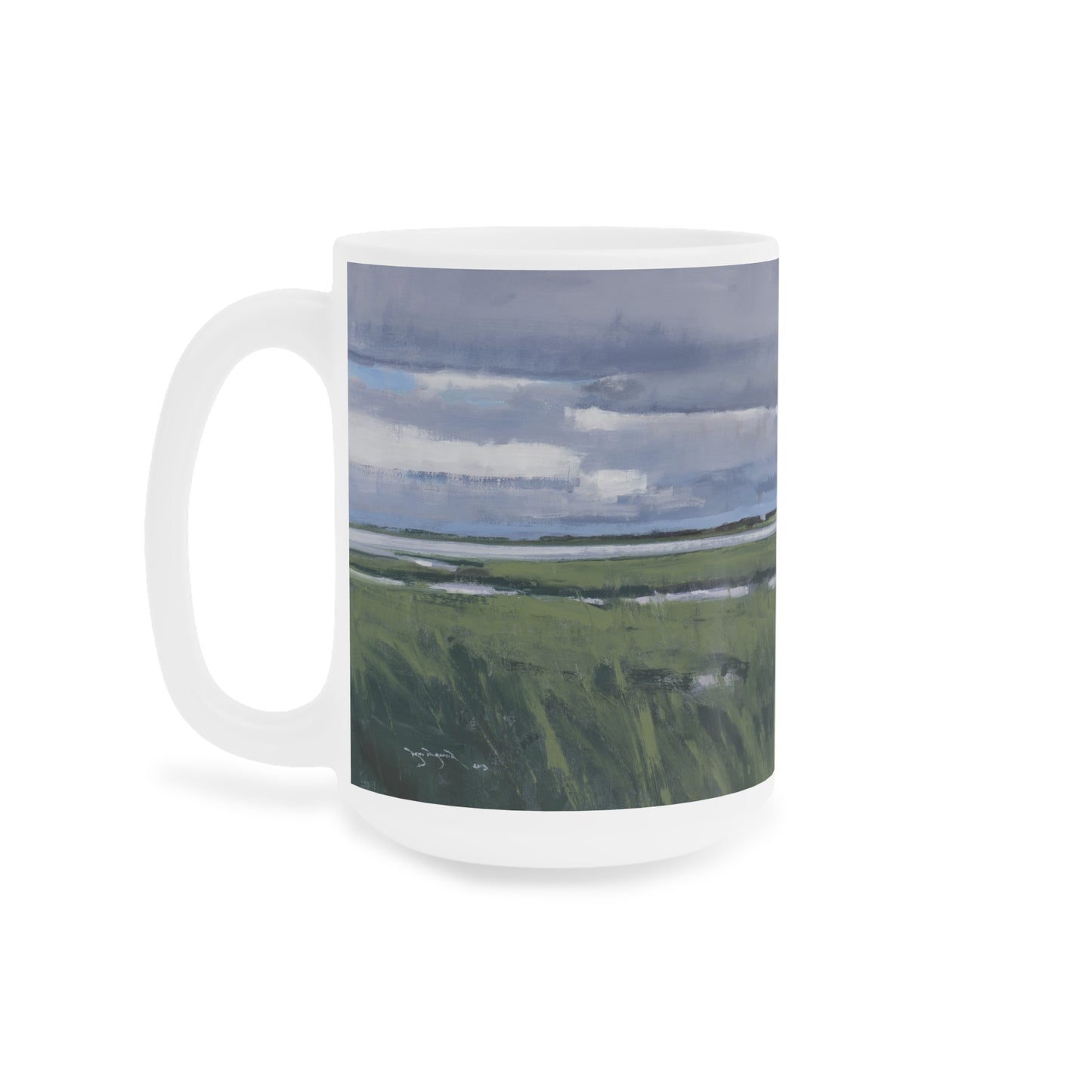 Ben Bauer: "May Storm over Glacial Lake" Ceramic Mug (11oz, 15oz, 20oz)