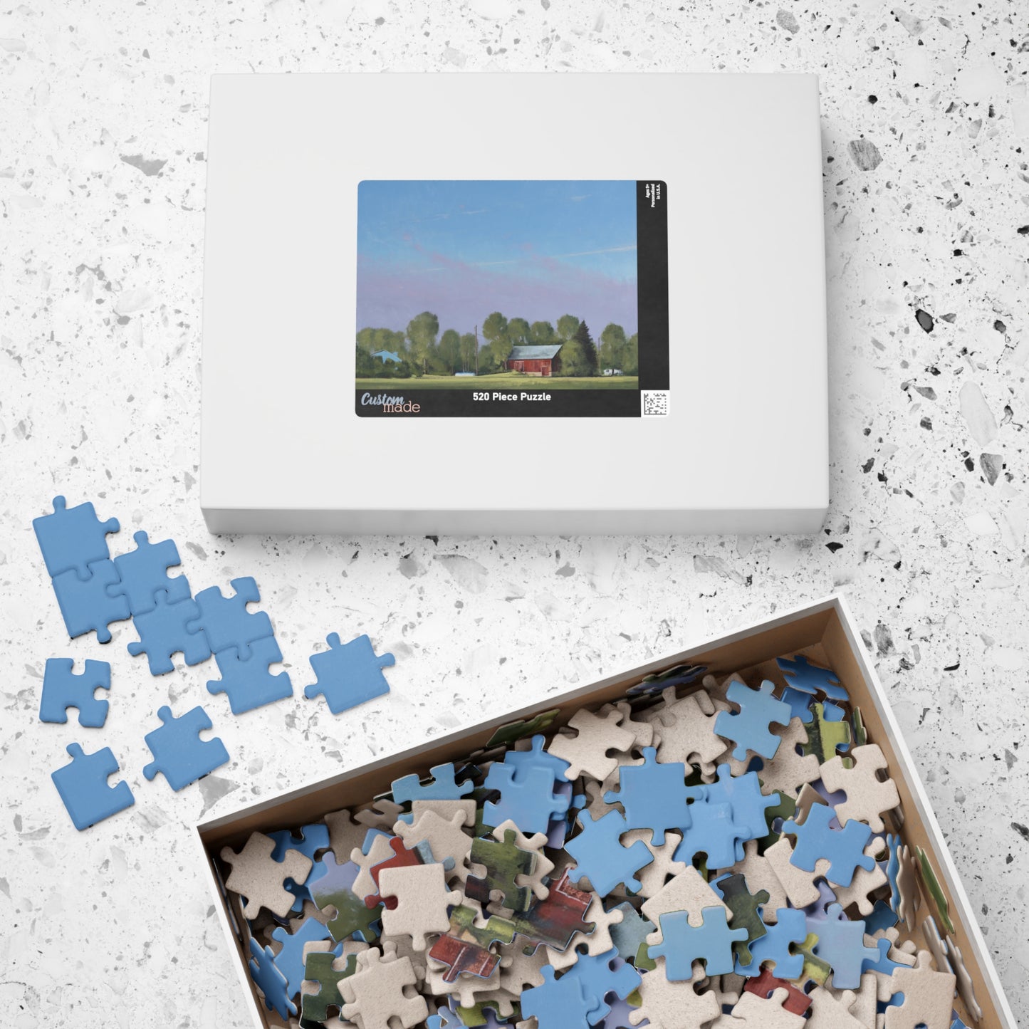 Ben Bauer: "Early Morning Fog Burn, Lake Elmo Farm" Puzzle (500 & 1014 piece)