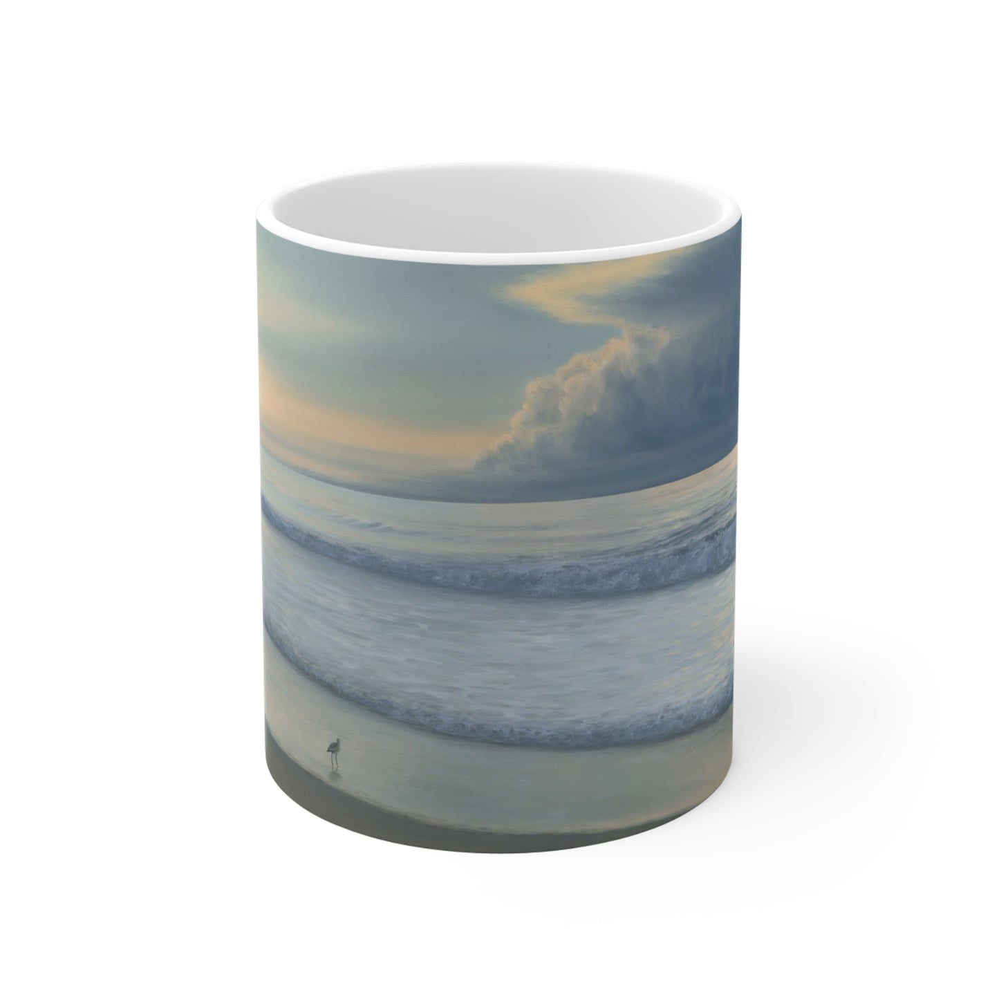 Gail Descoeurs: "The Sea and the Sandpiper" Ceramic Mug (11oz\15oz\20oz)