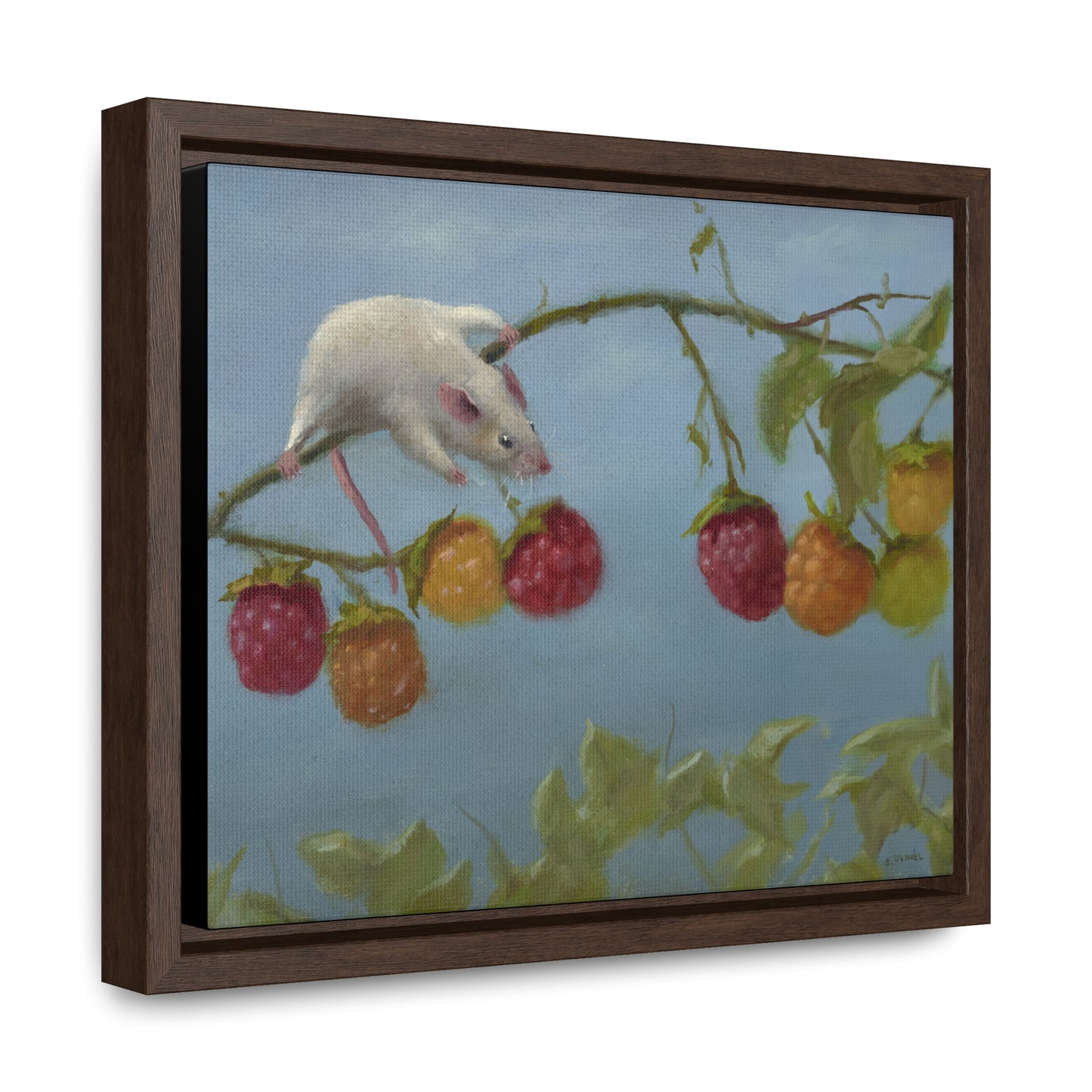 Stuart Dunkel: "Berry Picker" - Framed Canvas Reproduction