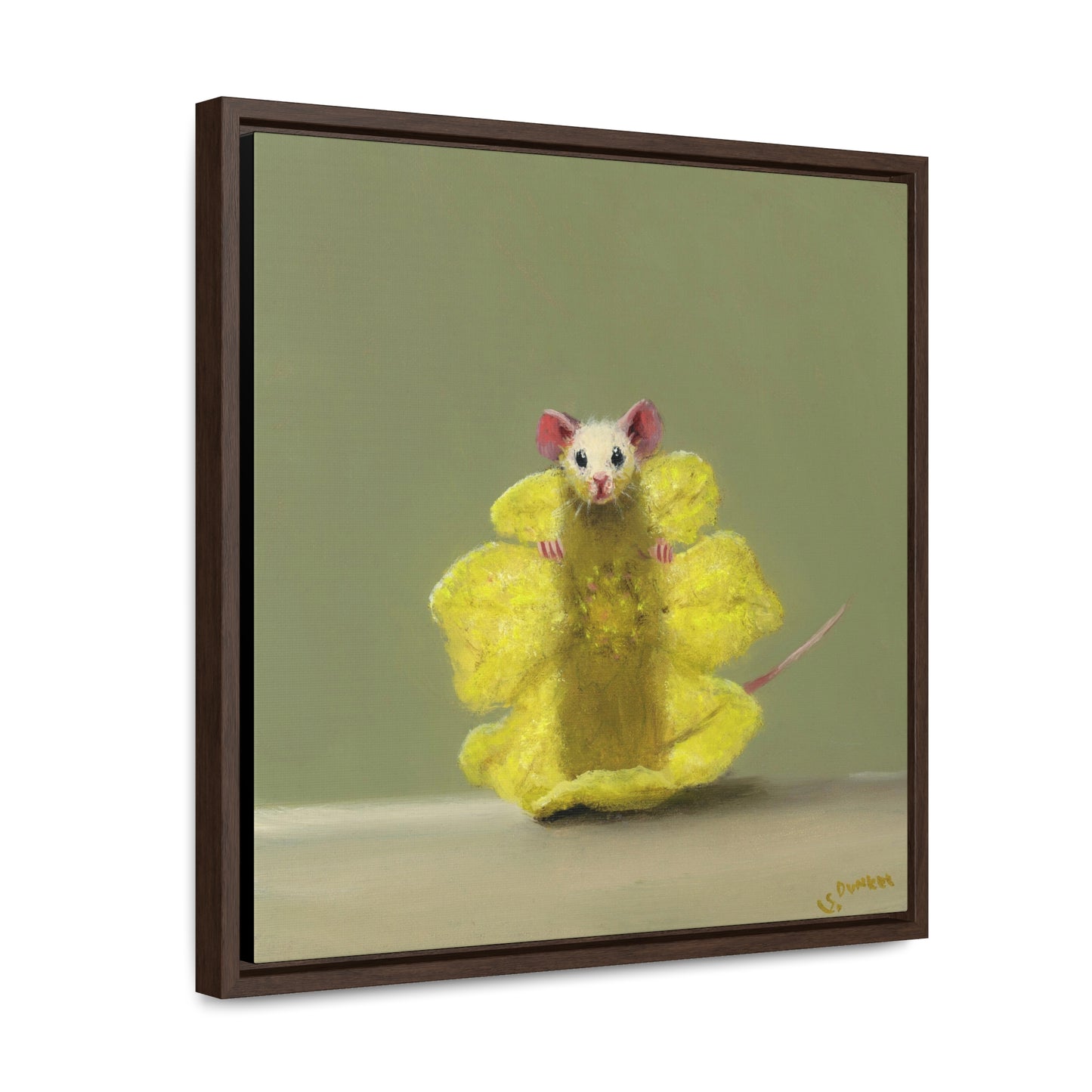 Stuart Dunkel: "Camouflage in Lemon" - Framed Canvas Reproduction