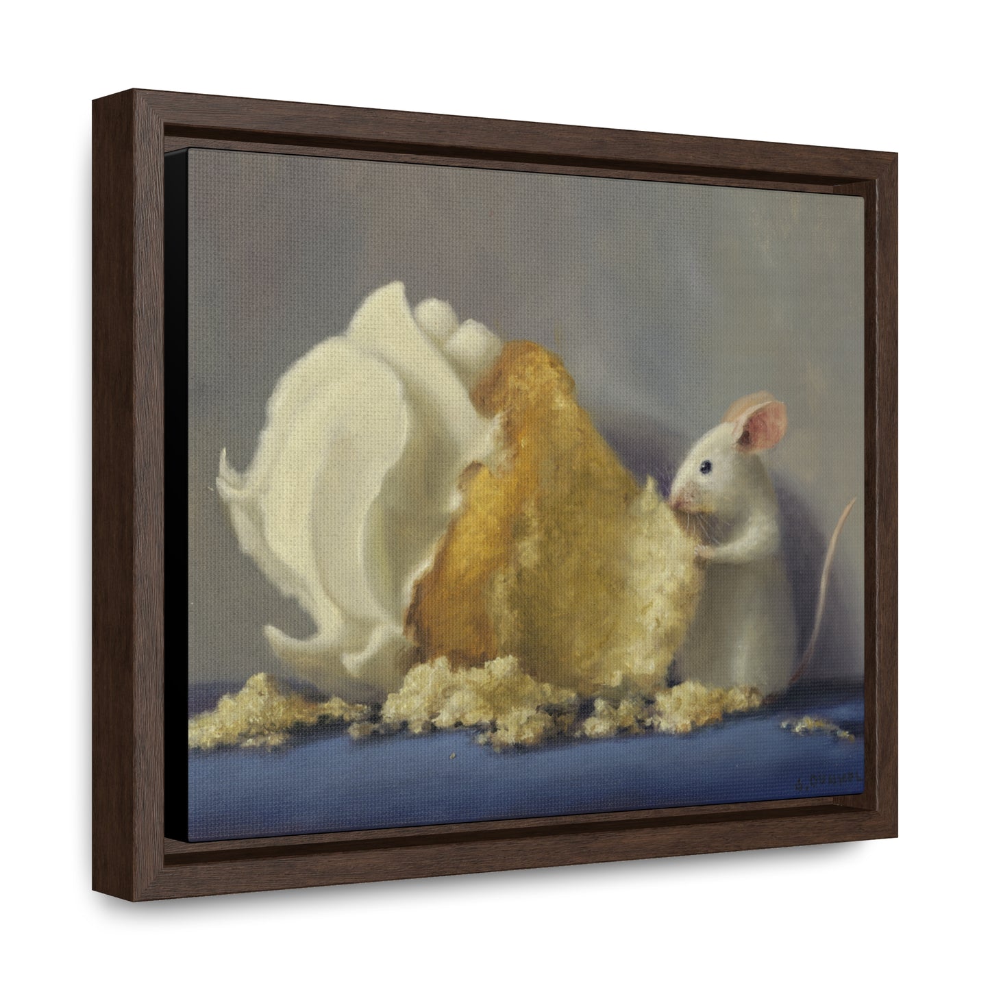 Stuart Dunkel: "Naughty Mouse" - Framed Canvas Reproduction