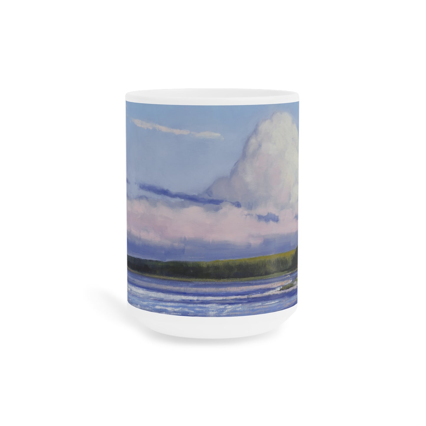 Ben Bauer: "Bonfire Time, Baileys Harbor Door County" Ceramic Mug (11oz, 15oz, 20oz)