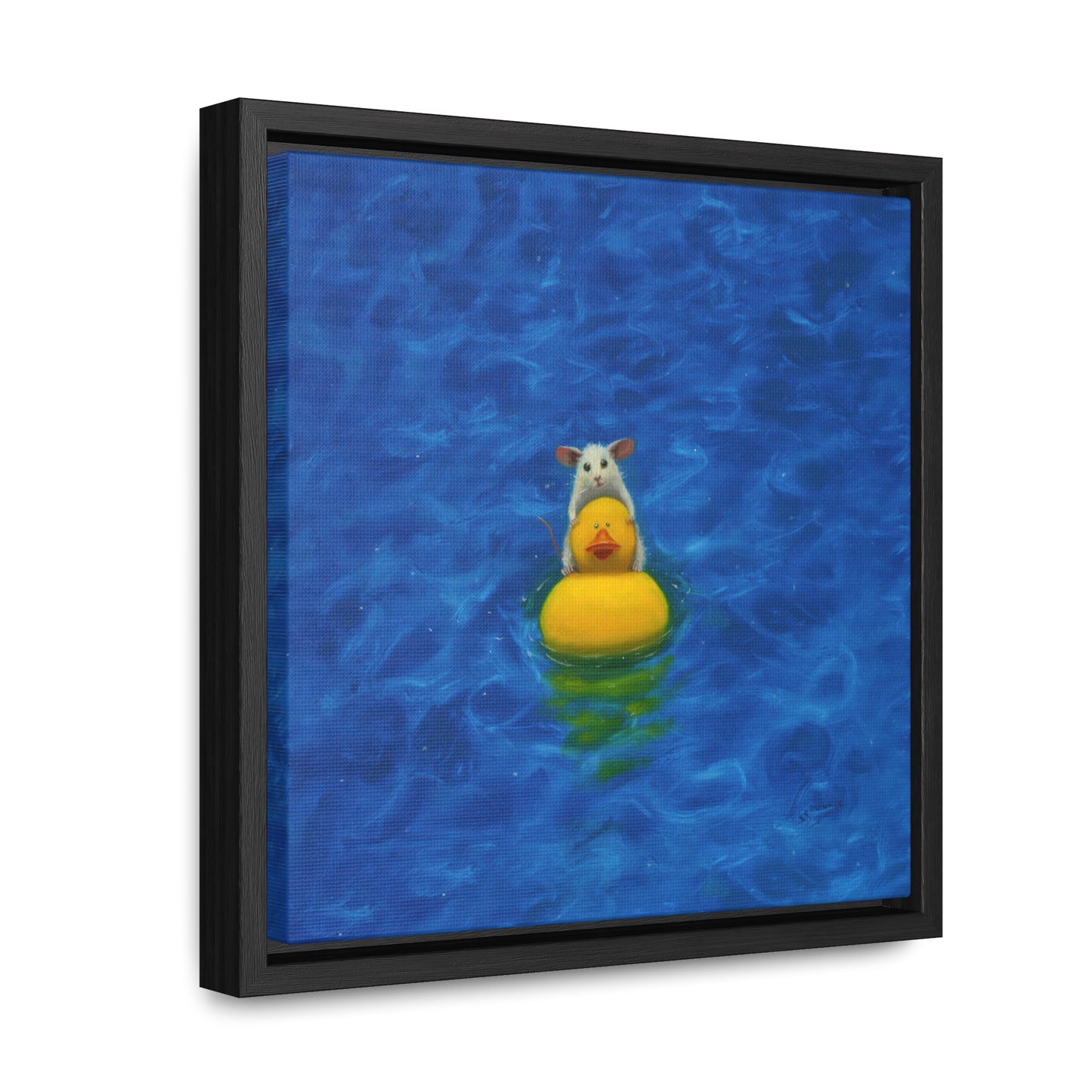 Stuart Dunkel: "Pool Fun" - Framed Canvas Reproduction