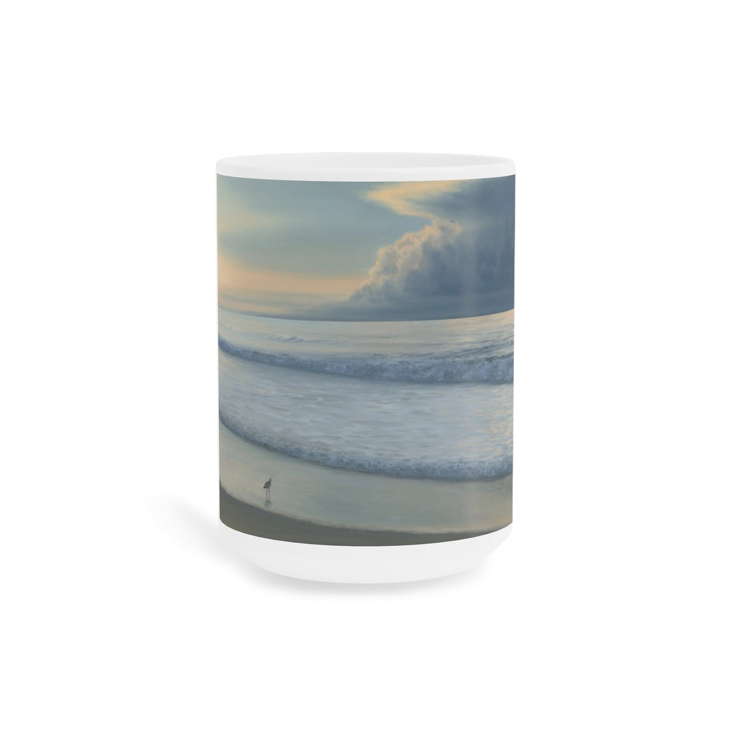 Gail Descoeurs: "The Sea and the Sandpiper" Ceramic Mug (11oz\15oz\20oz)