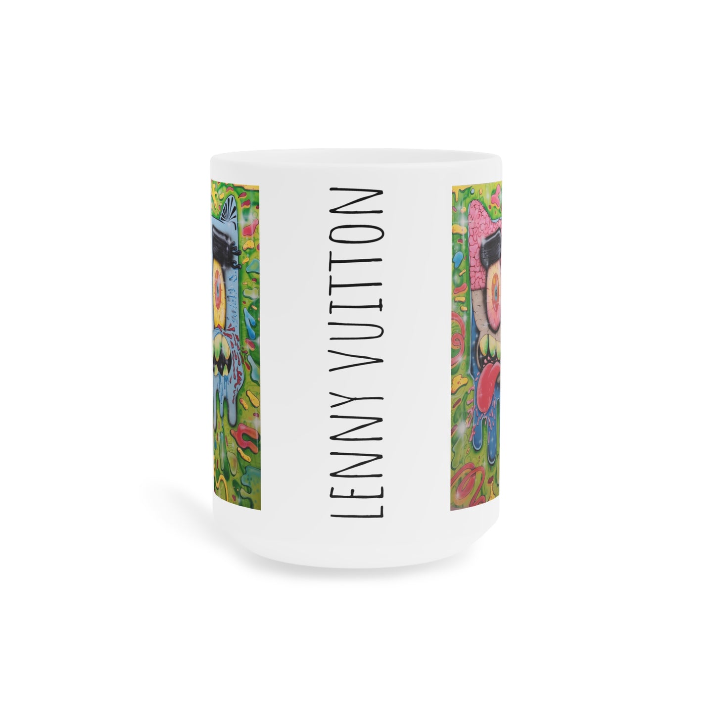 Lenny Vuitton: "Anatomy of the Holli Gan" Ceramic Mugs (The Art of Subversion)