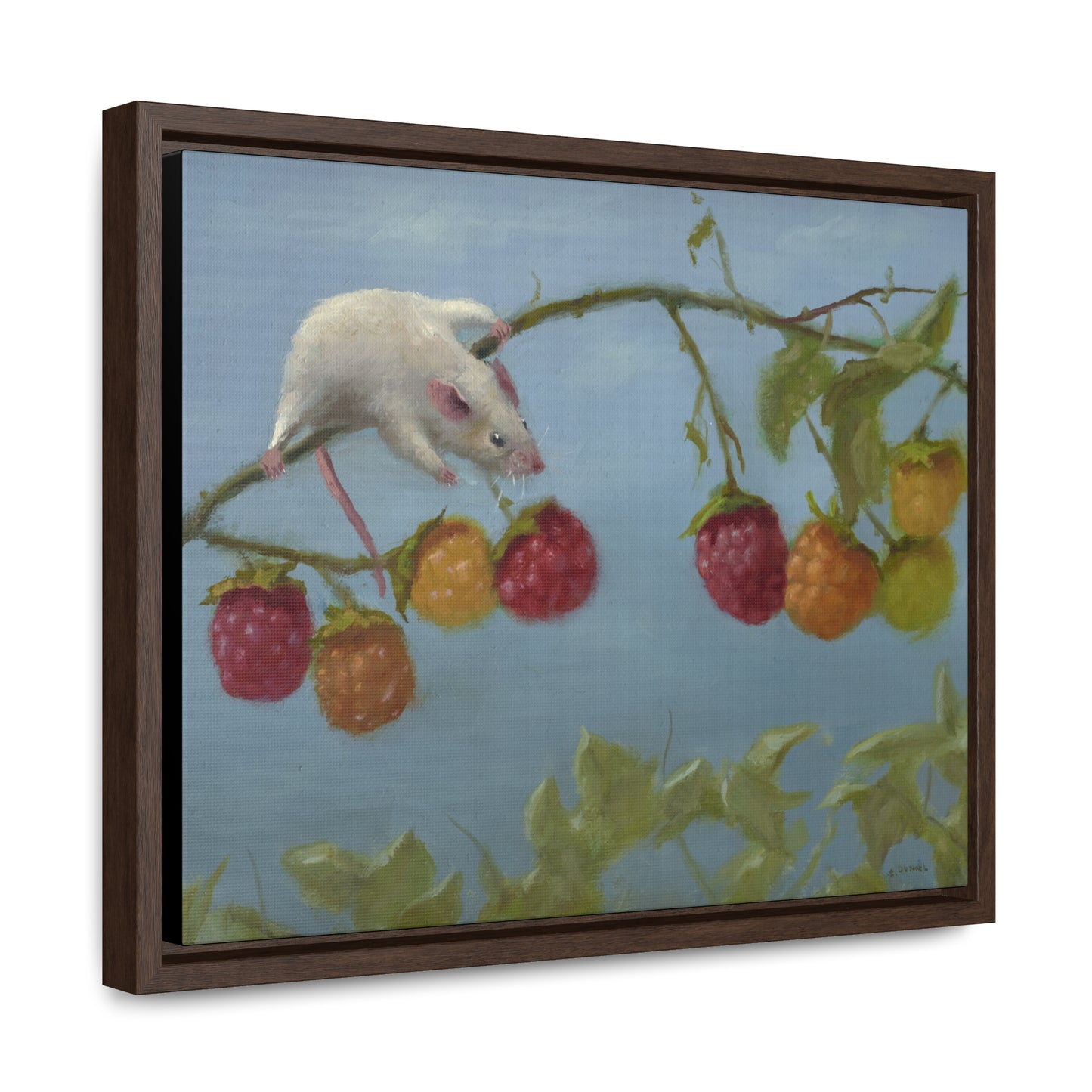 Stuart Dunkel: "Berry Picker" - Framed Canvas Reproduction