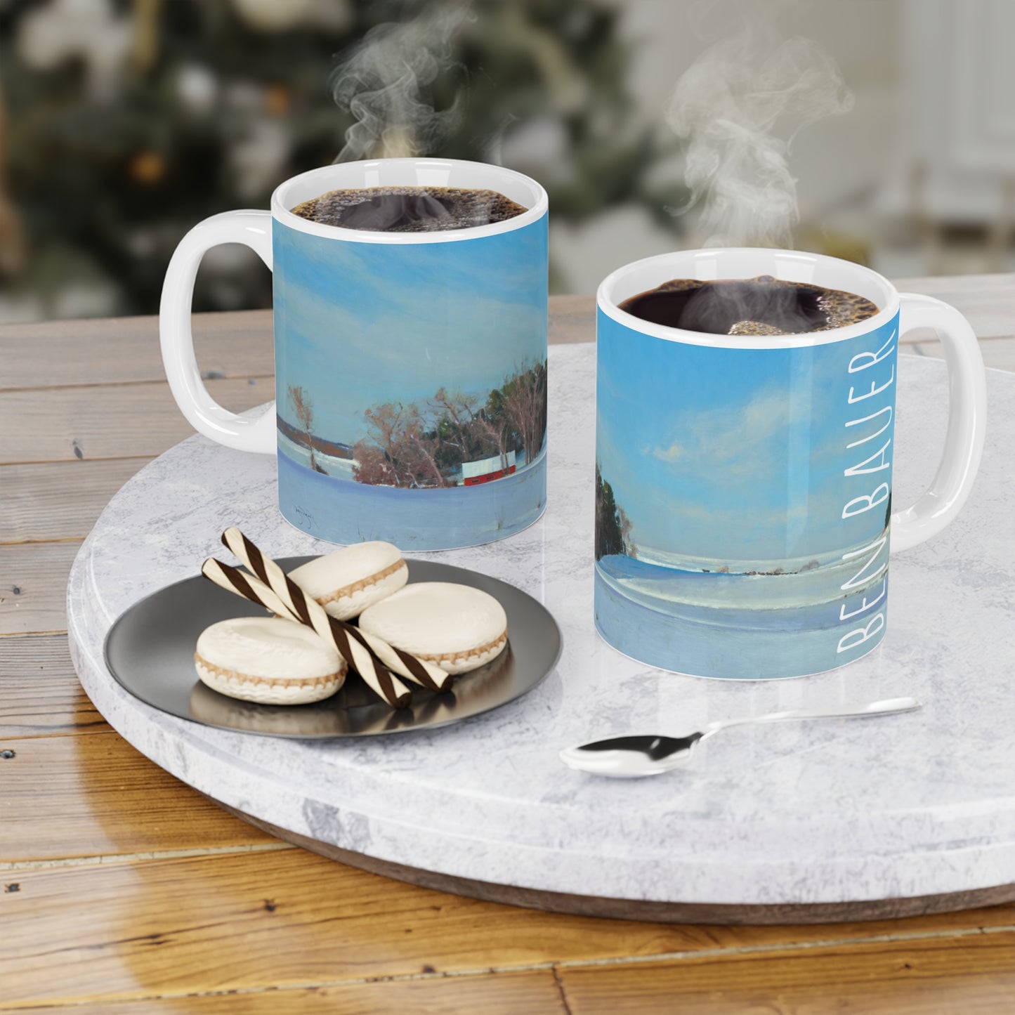 Ben Bauer: "Winter Hills of Somerset" Ceramic Mug (11oz, 15oz, 20oz)