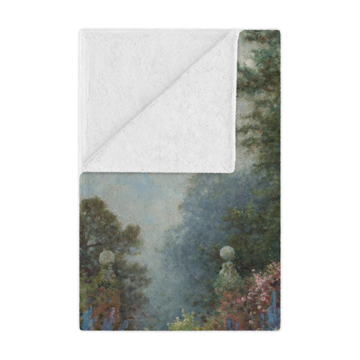 Alfred de Breanski, Jr.: "The Herbaceous Border" - Microfiber Blanket