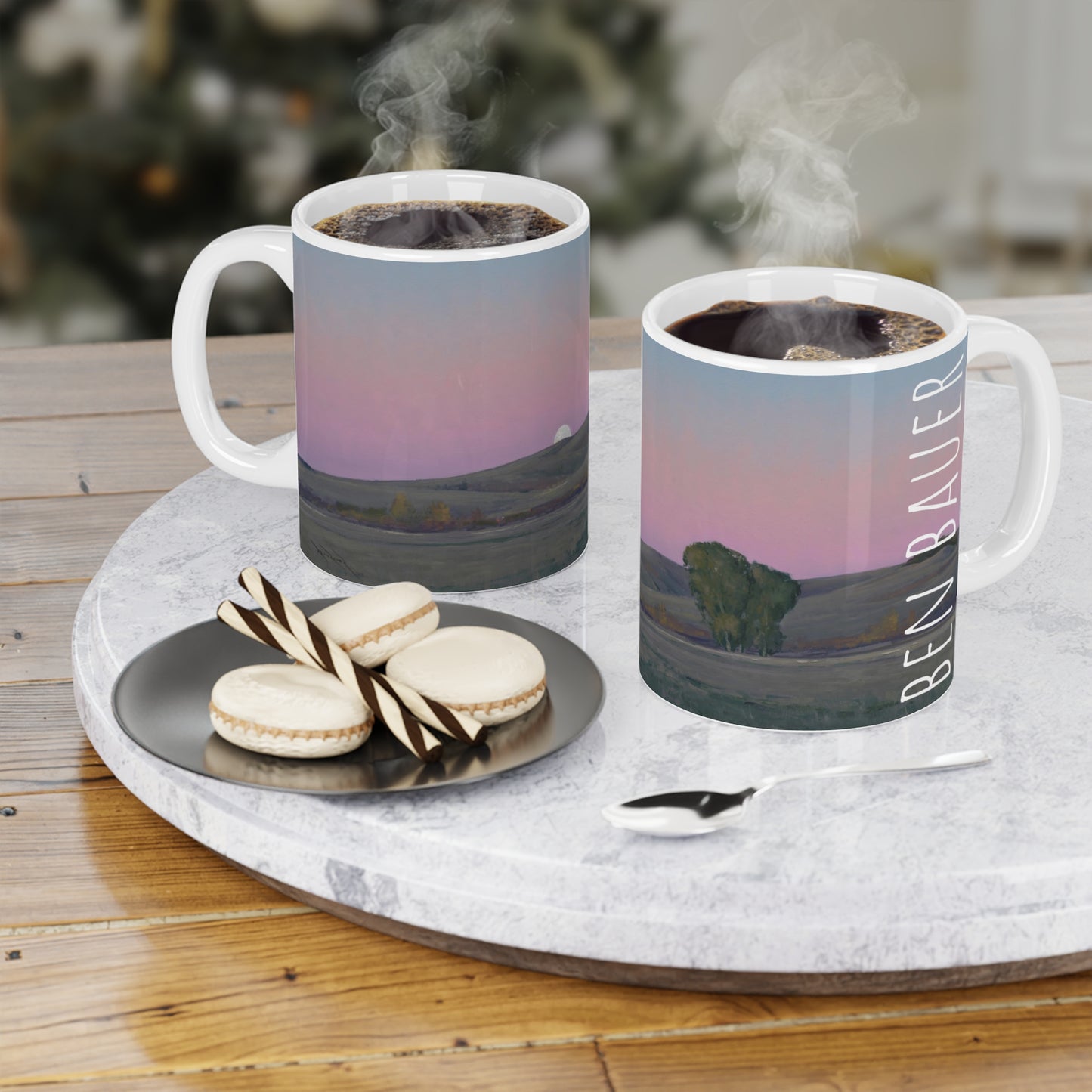 Ben Bauer: "Moonrise in Lowry, MN" Ceramic Mug (11oz, 15oz, 20oz)